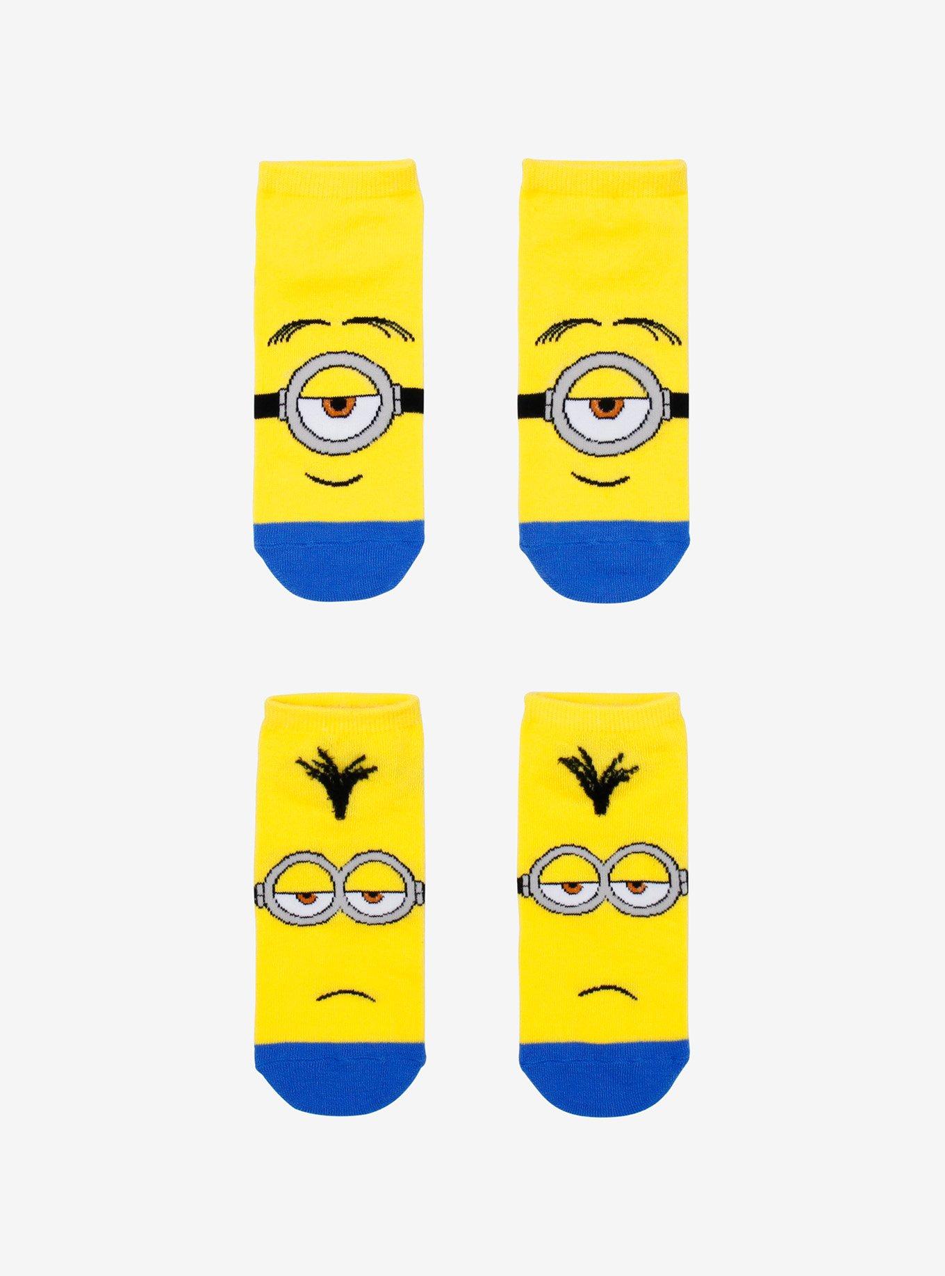 Despicable Me Minions No-Show Socks 2 Pair, , hi-res