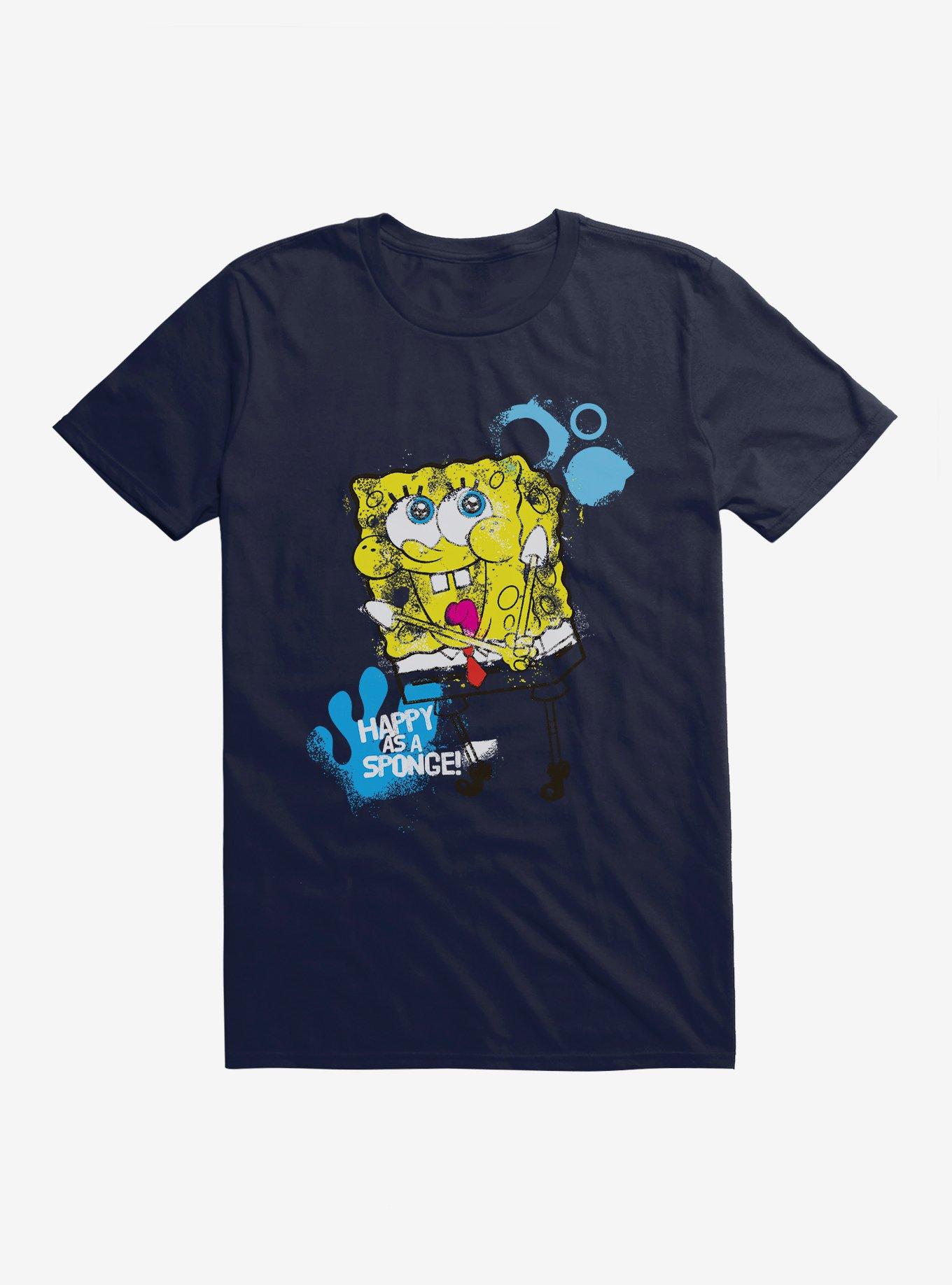 SpongeBob SquarePants Happy As A Sponge T-Shirt, NAVY, hi-res