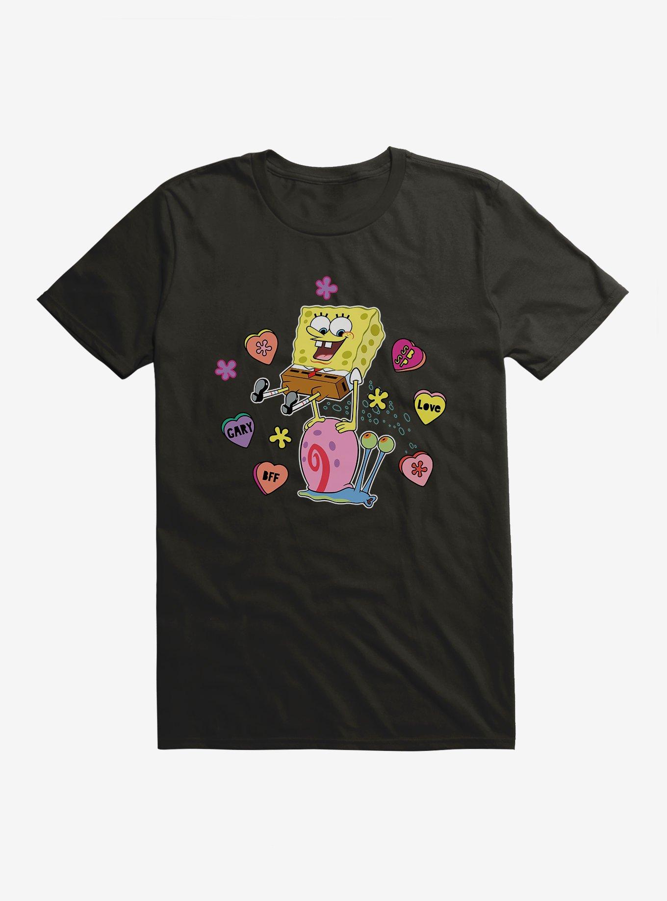 SpongeBob SquarePants Valentine Conversation Hearts T-Shirt, BLACK, hi-res