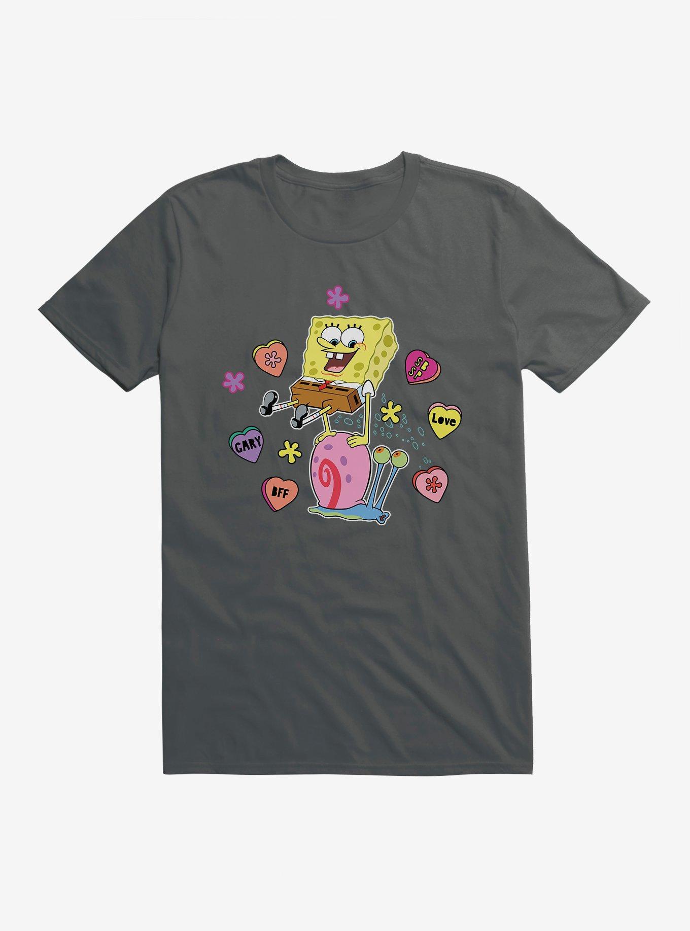SpongeBob SquarePants Valentine Conversation Hearts T-Shirt, CHARCOAL, hi-res
