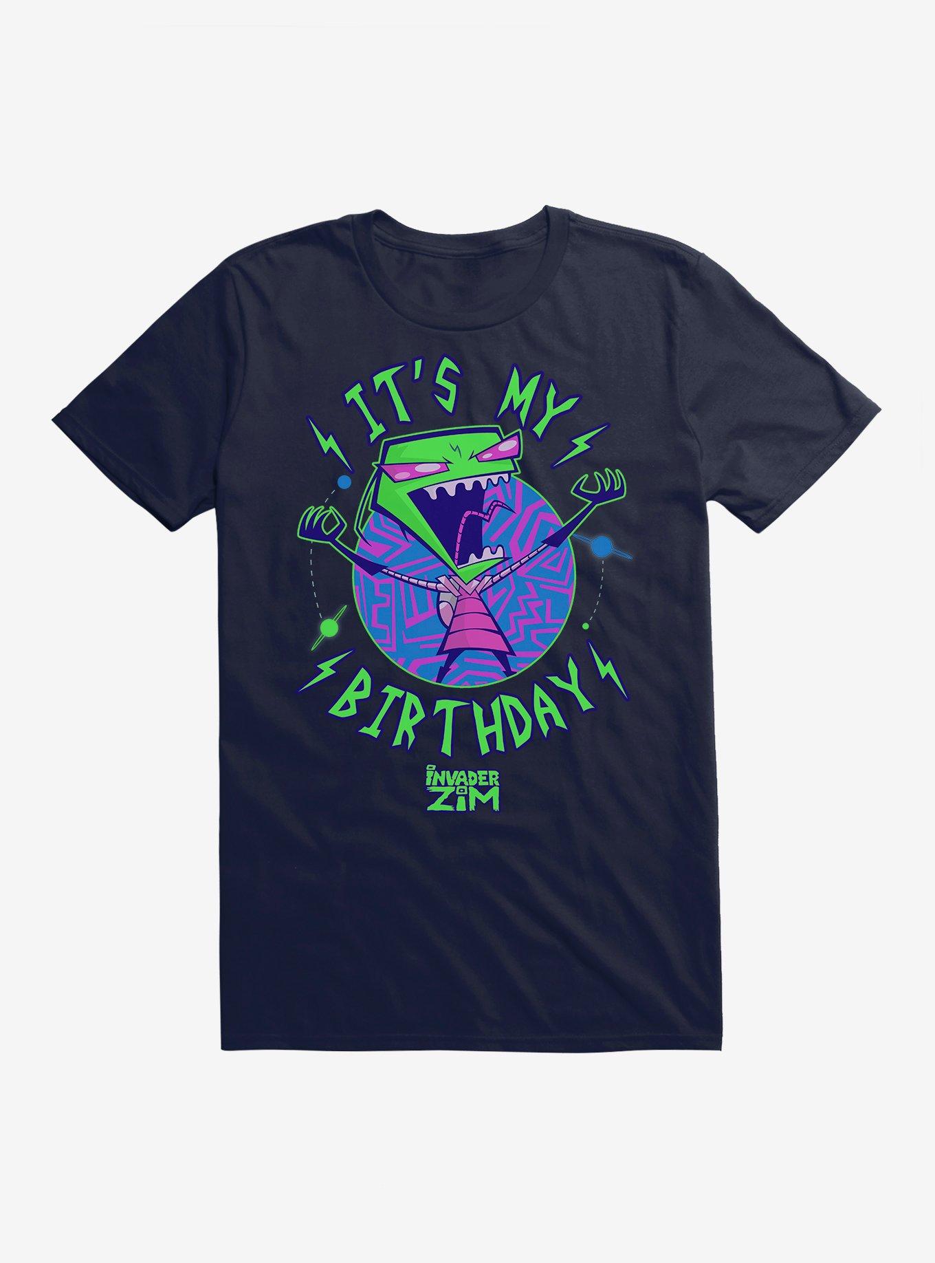 Invader Zim Planetary Birthday T-Shirt, NAVY, hi-res