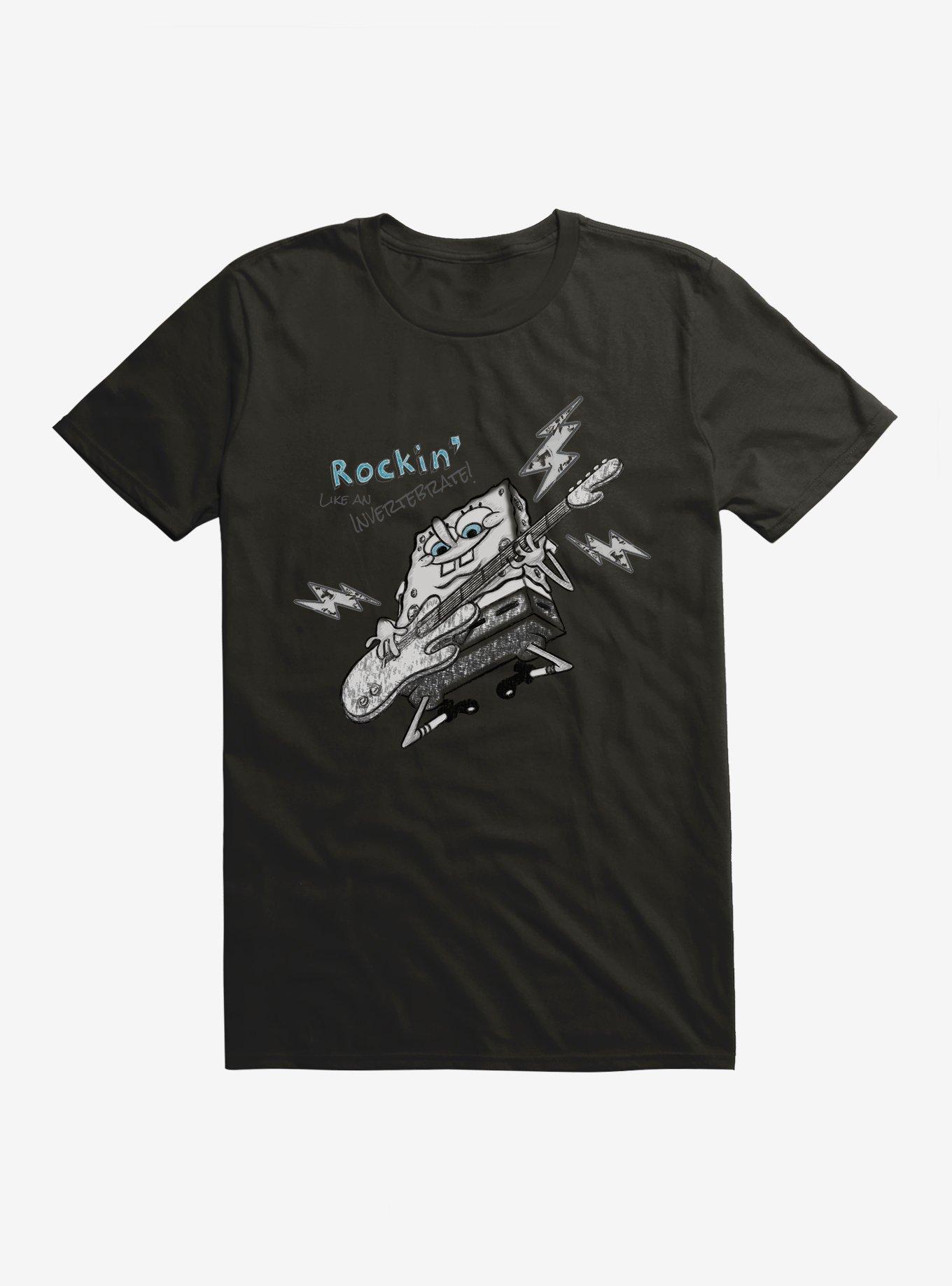 SpongeBob SquarePants Rockin' Electric Guitar T-Shirt, BLACK, hi-res