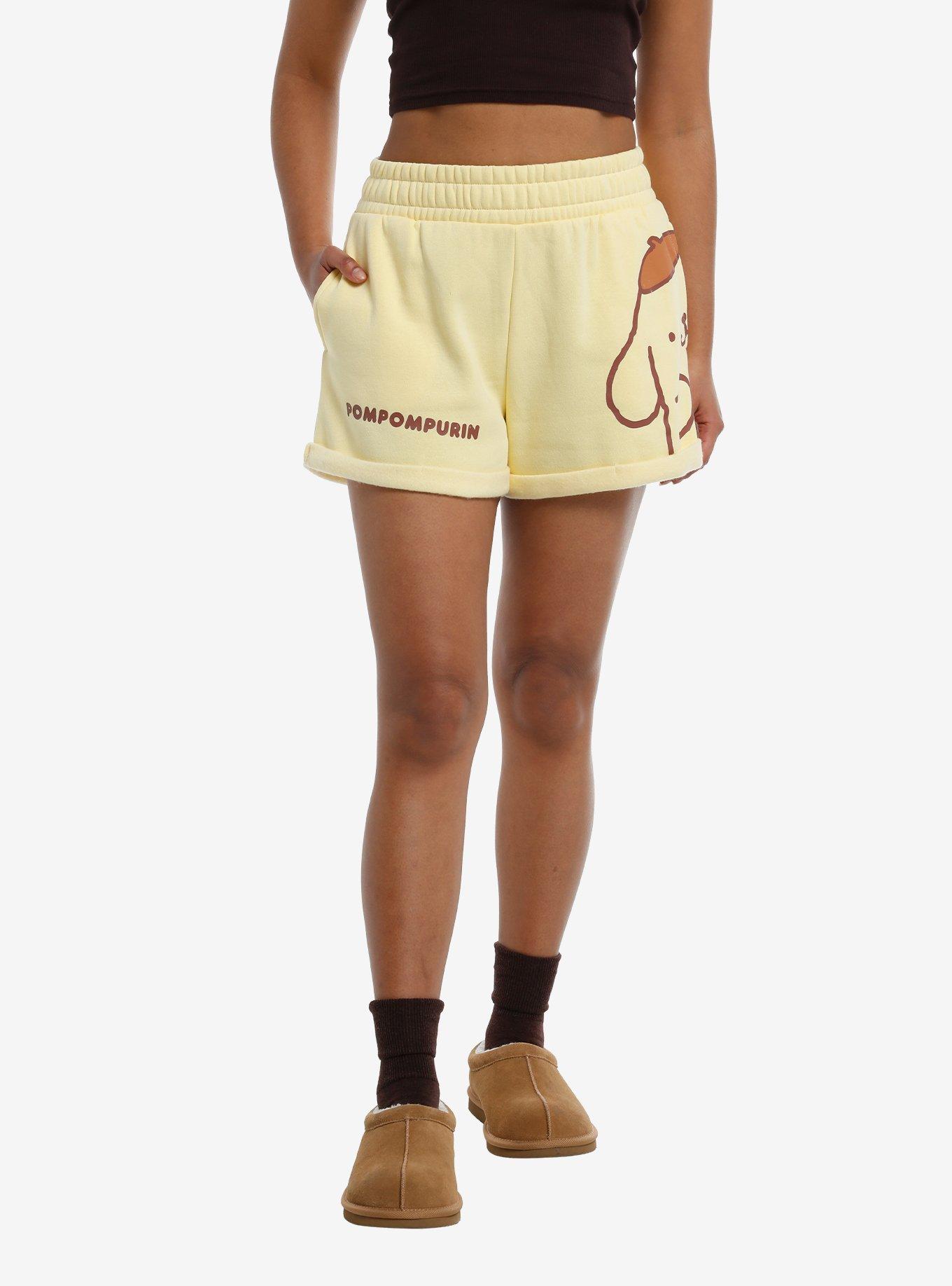 Pompompurin Cuffed Girls Lounge Shorts, , hi-res