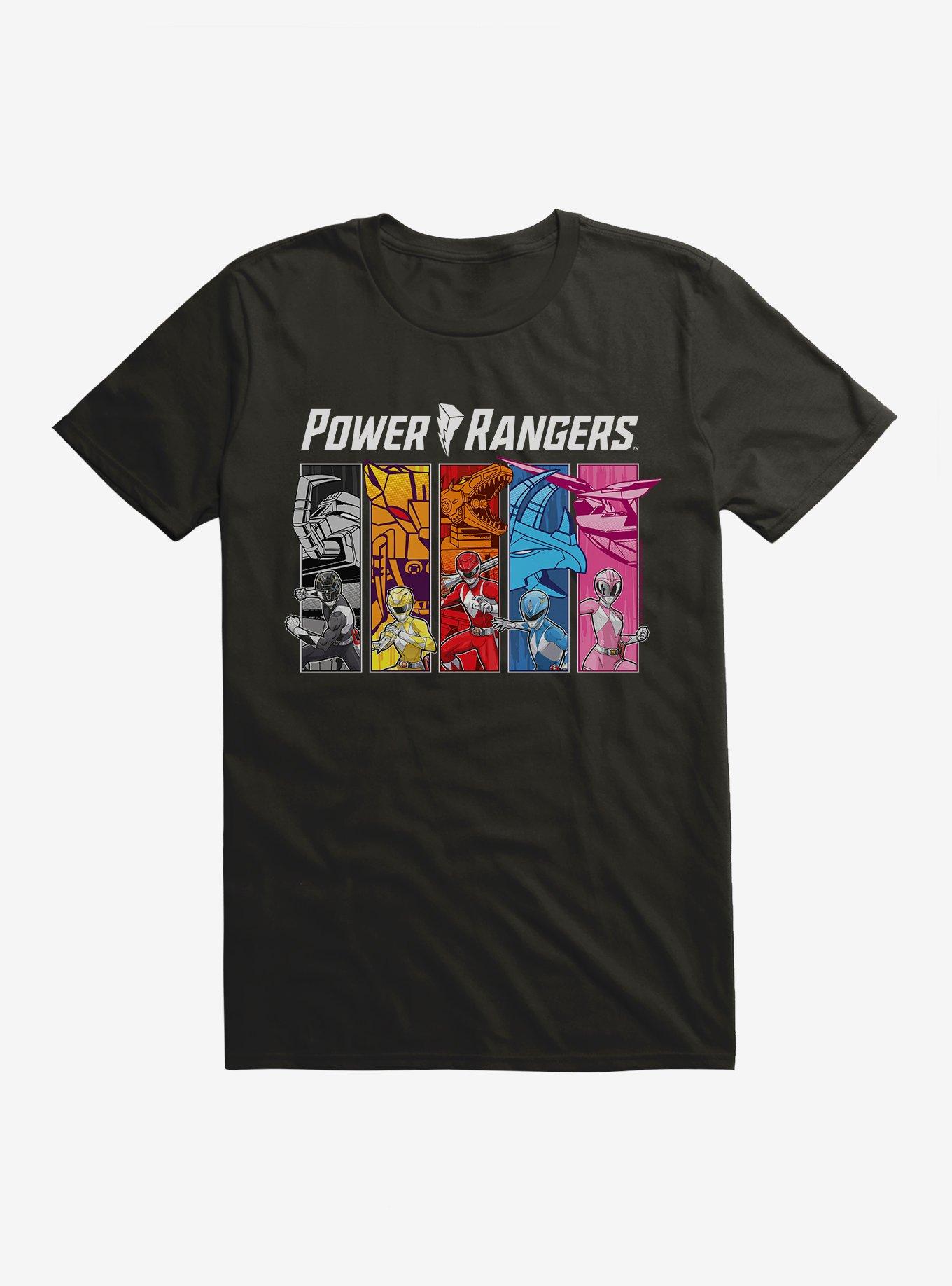 Mighty Morphin Power Rangers Morph Lineup T-Shrt, BLACK, hi-res