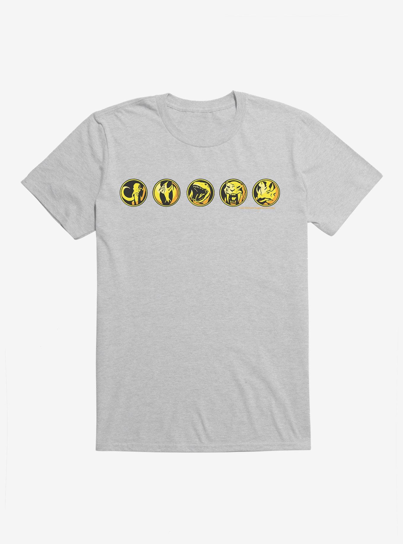 Mighty Morphin Power Rangers Morph Gold Symbols T-Shrt