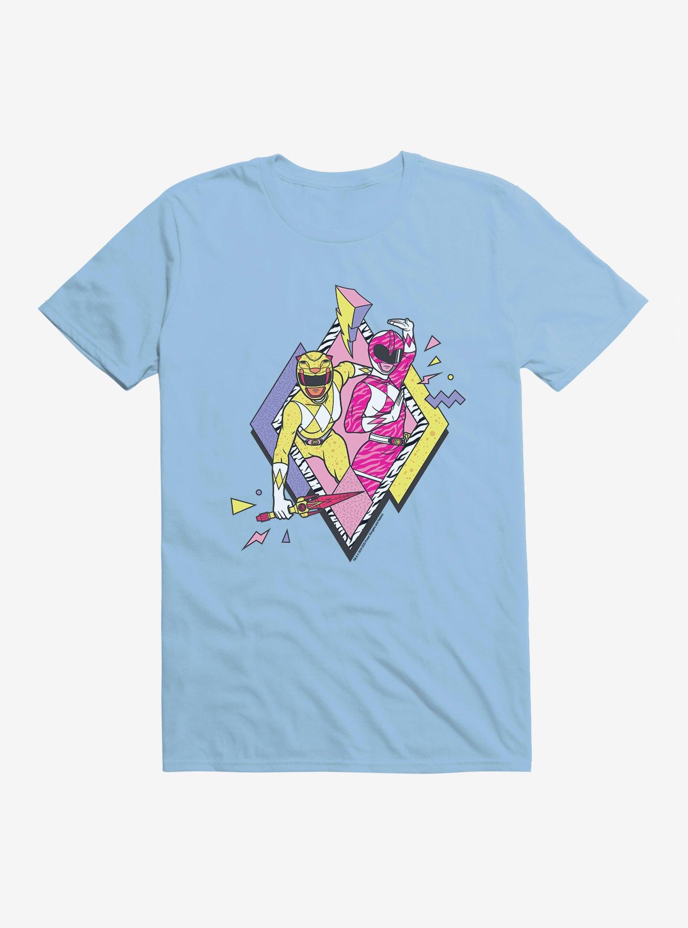 Mighty Morphin Power Rangers Pink Yellow Rangers Defense T-Shrt