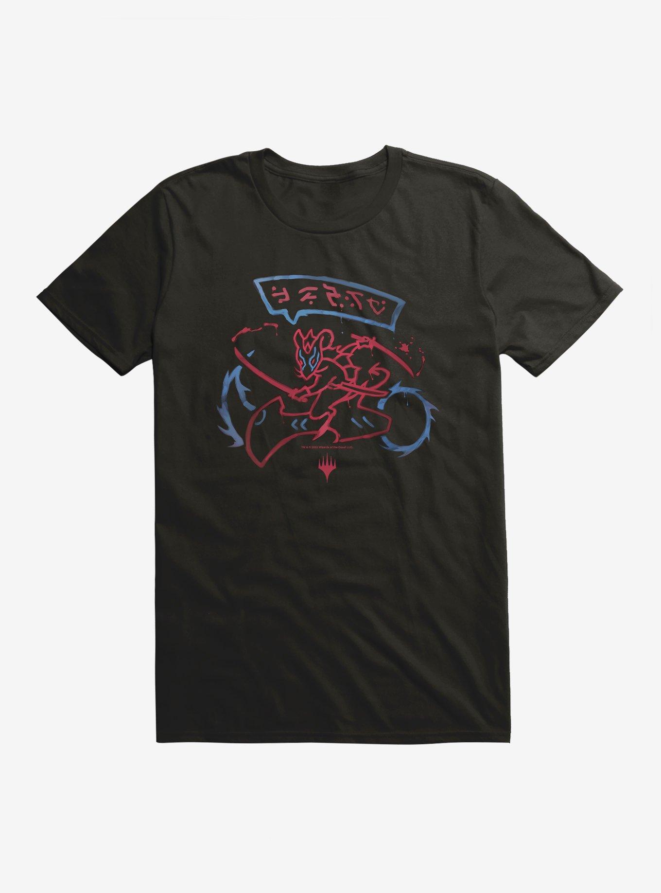 Magic The Gathering Rat Ninja Biker Logo T-Shirt, BLACK, hi-res