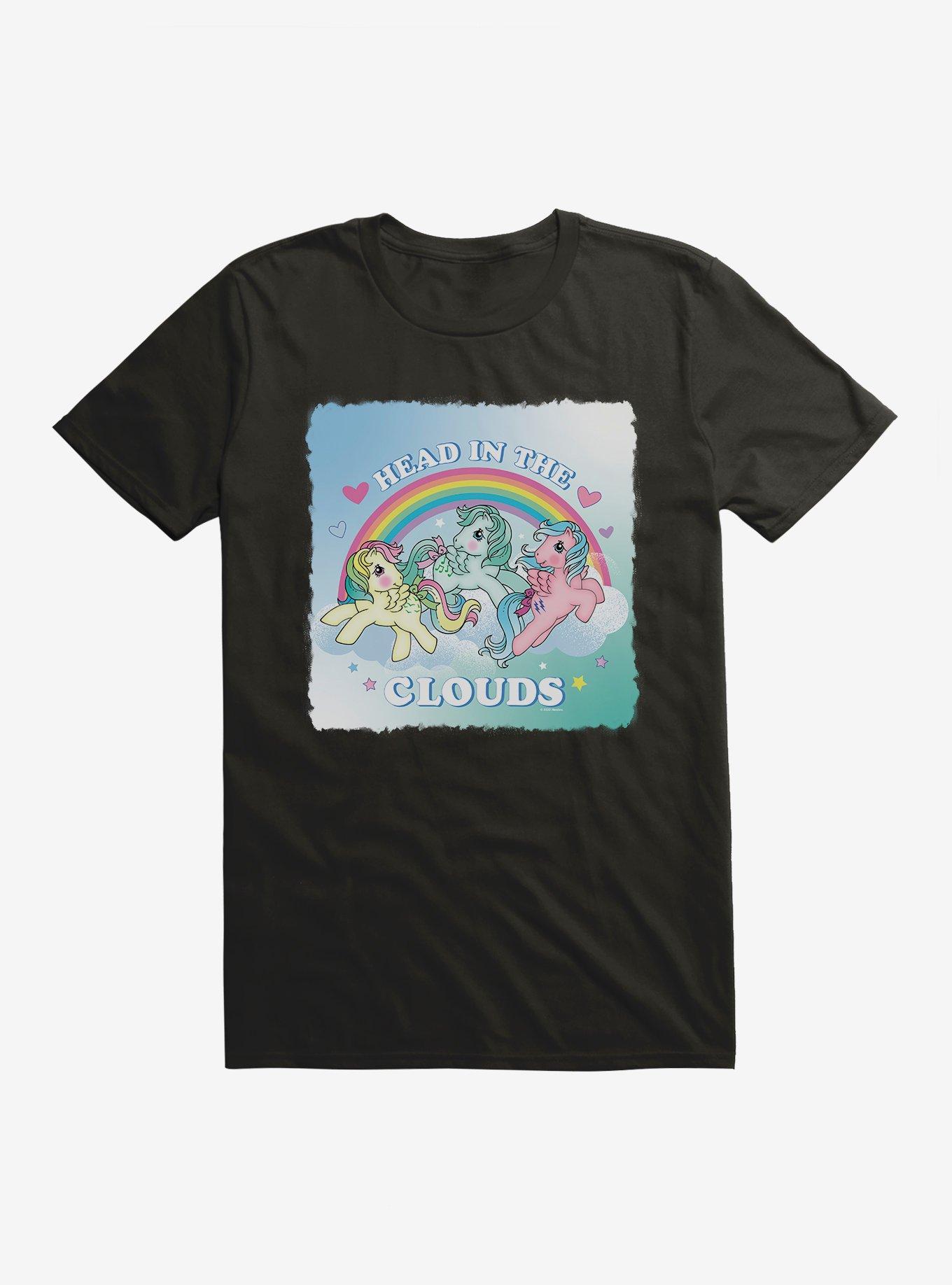 My Little Pony Head In The Clouds Retro T-Shirt, BLACK, hi-res