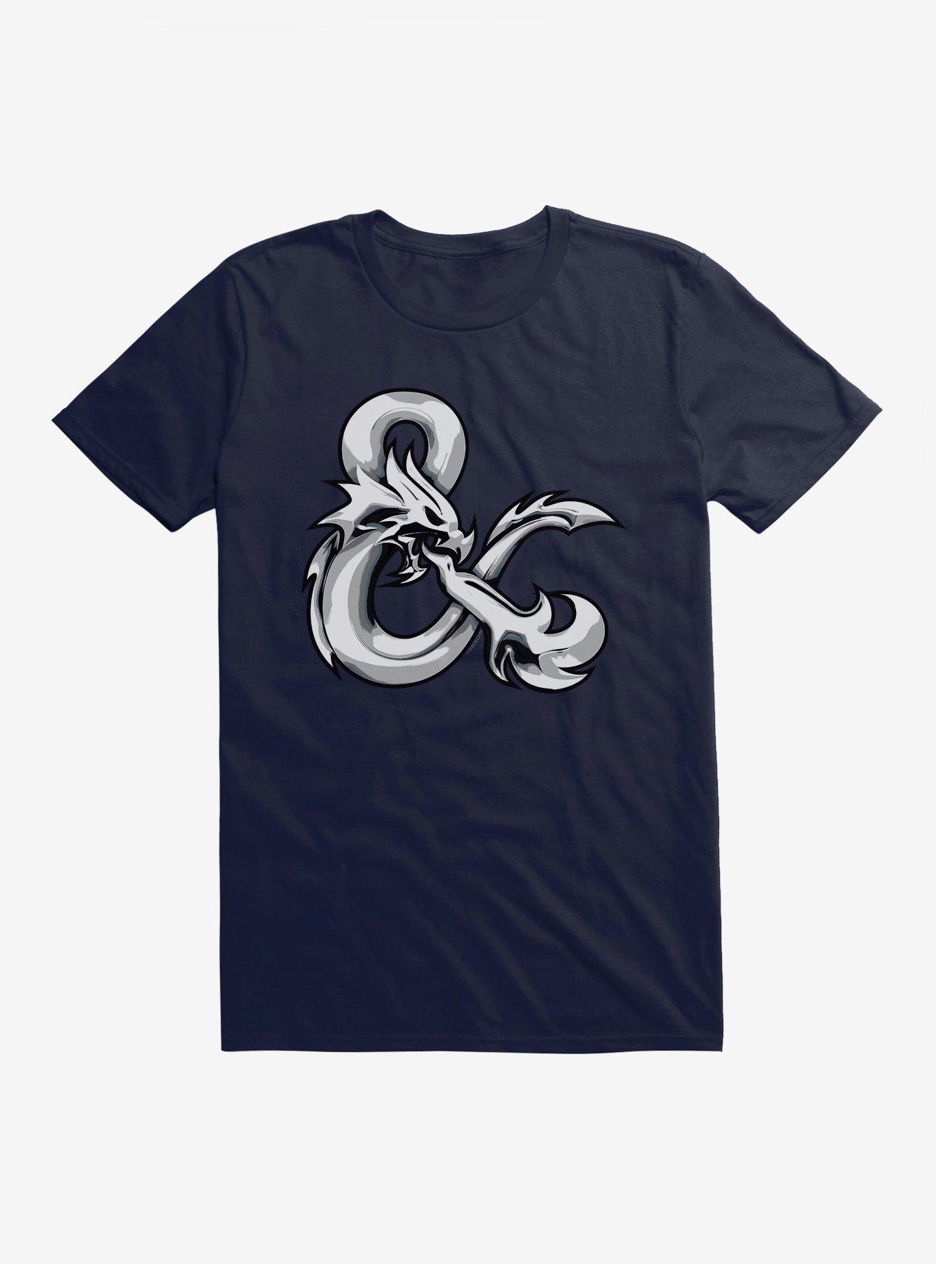 Dungeons & Dragons Chrome Ampersand T-Shirt, NAVY, hi-res