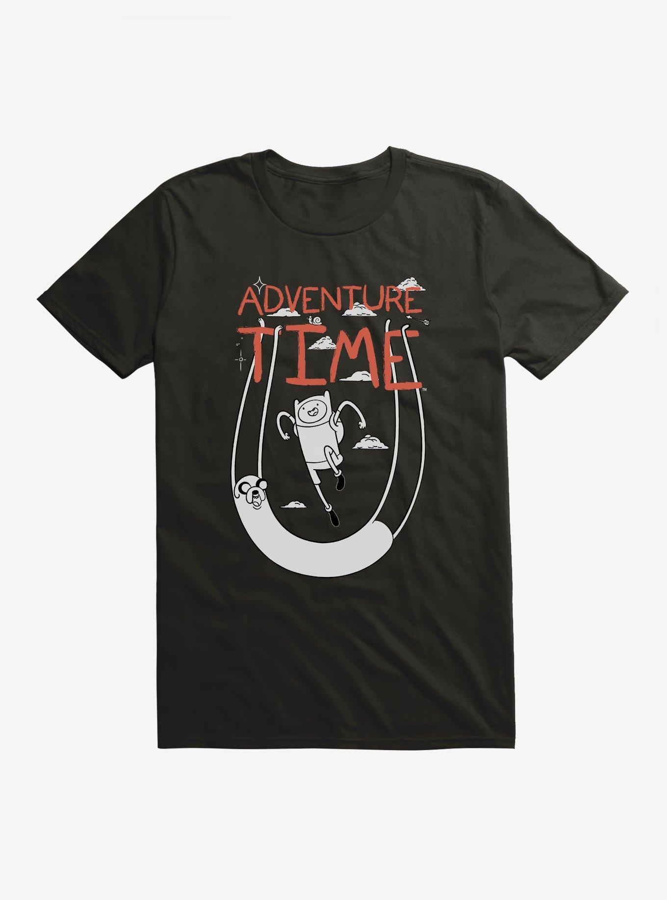 Adventure Time Finn And Jake Clouds T-Shirt, BLACK, hi-res