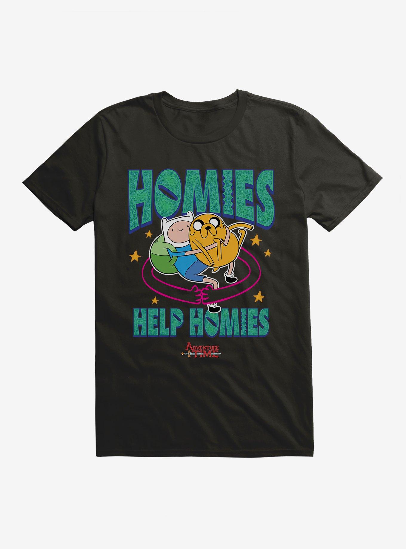 Adventure Time Help Homies T-Shirt, BLACK, hi-res