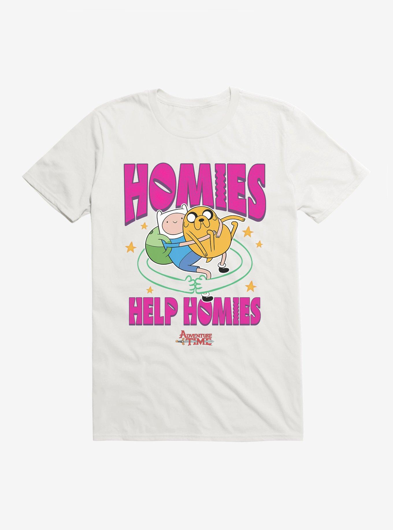 Adventure Time Help Homies T-Shirt, WHITE, hi-res