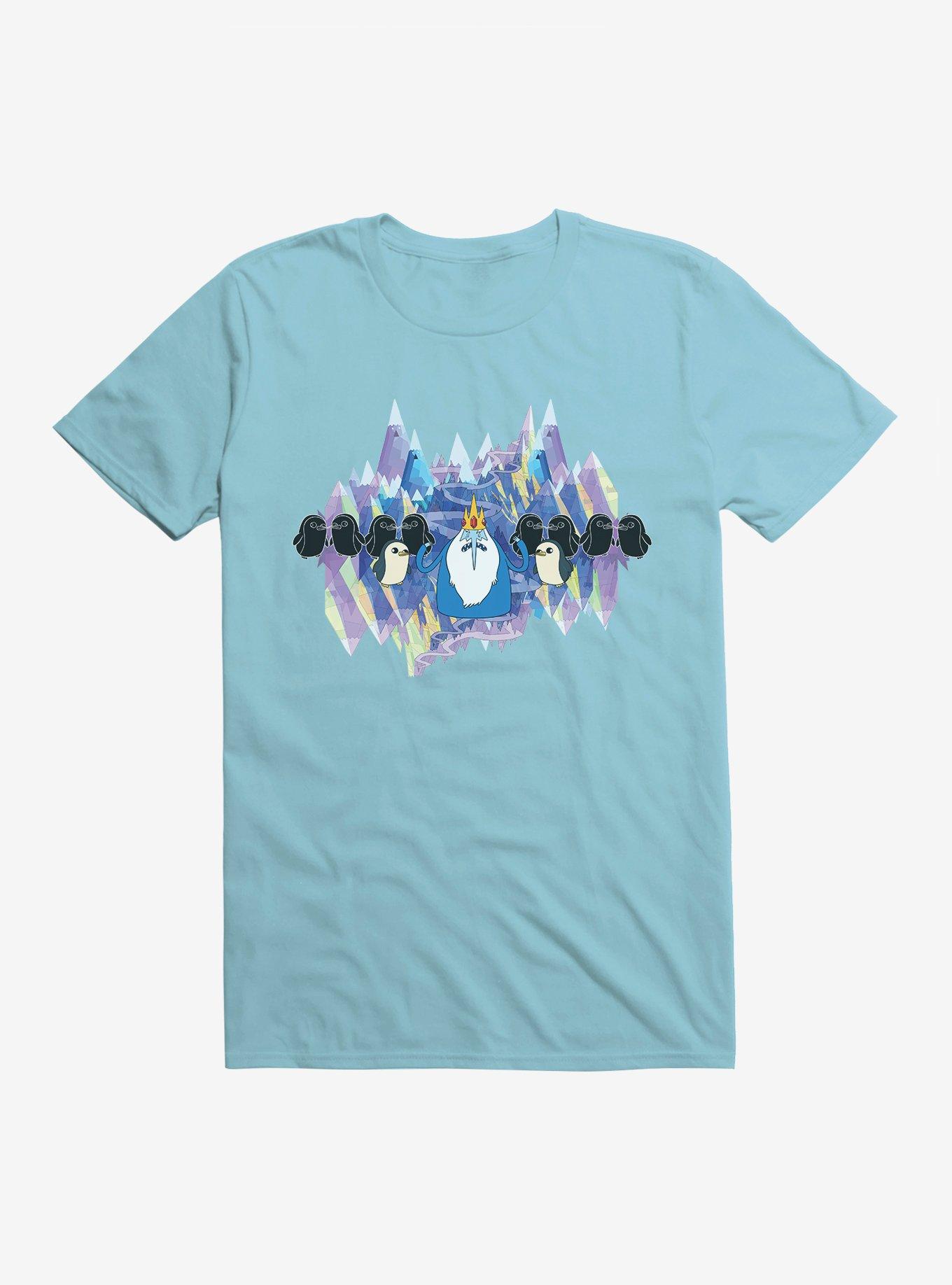 Adventure Time Ice King Penguins T-Shirt, TROPICAL BLUE, hi-res