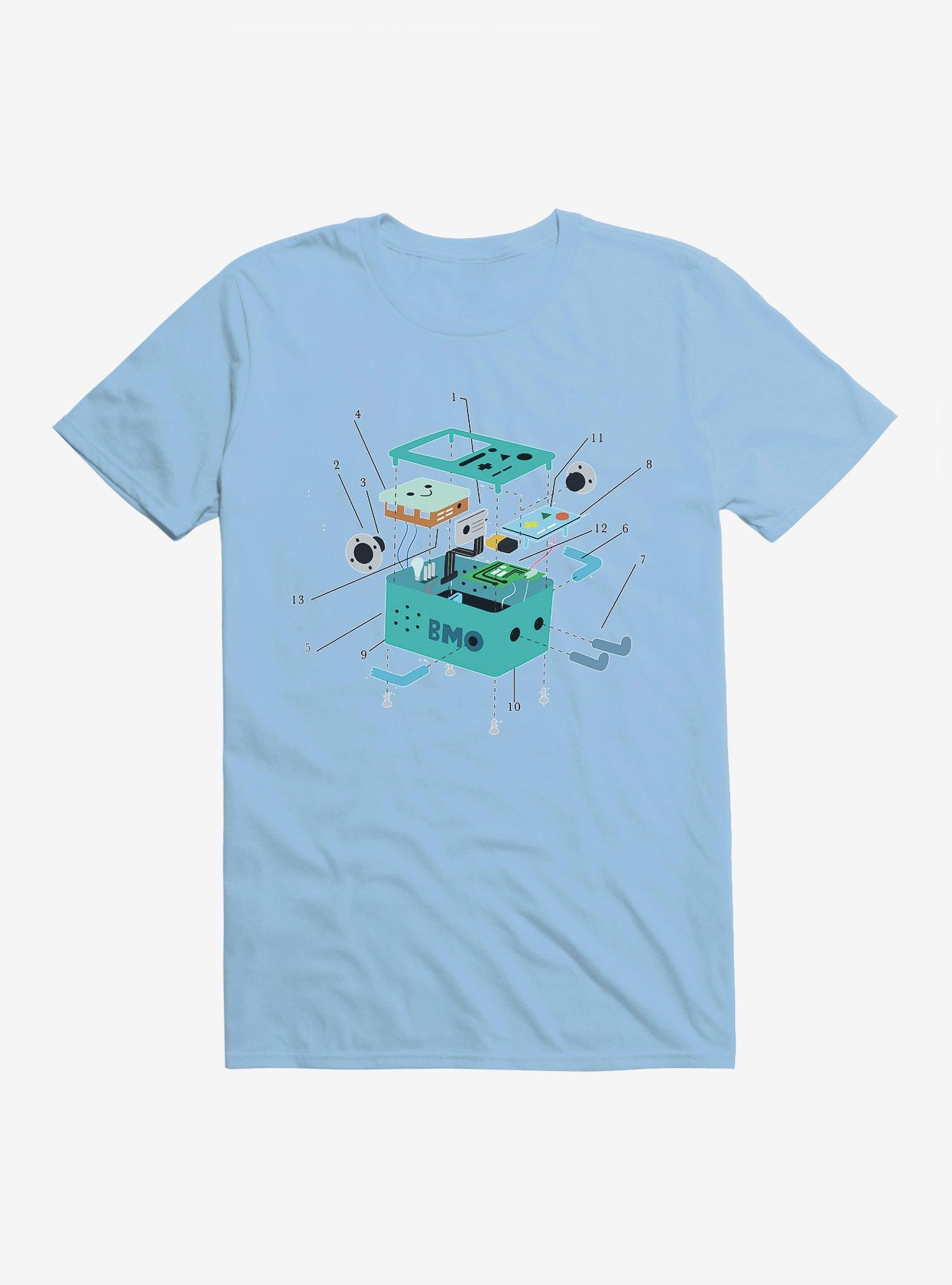 Adventure Time BMO Manual T-Shirt, LIGHT BLUE, hi-res