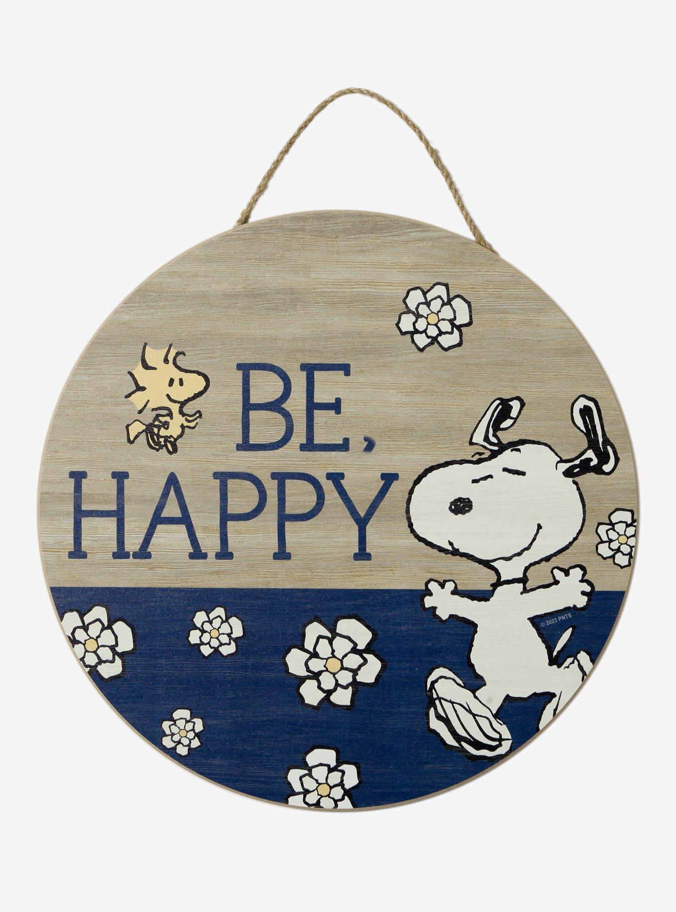 Peanuts Be Happy Snoopy & Woodstock Wall Sign, , hi-res