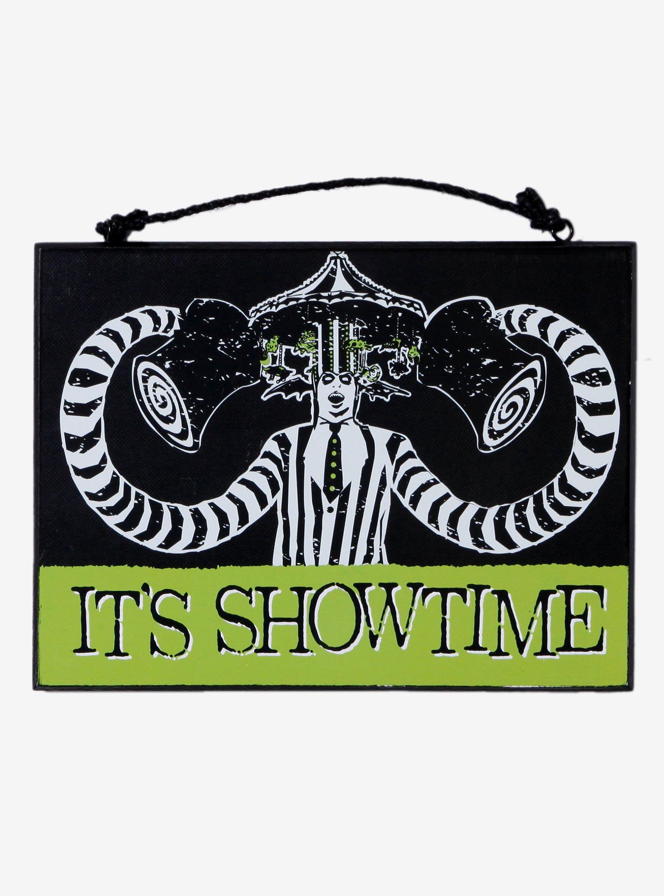 Beetlejuice It's Showtime Reversible Wall Sign | BoxLunch