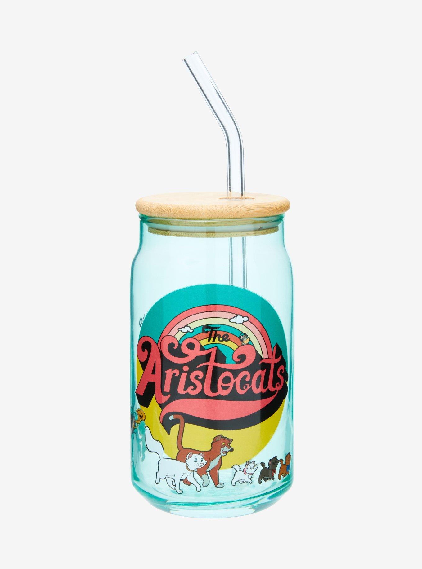 Disney The Aristocats Retro Glass Tumbler with Straw, , hi-res