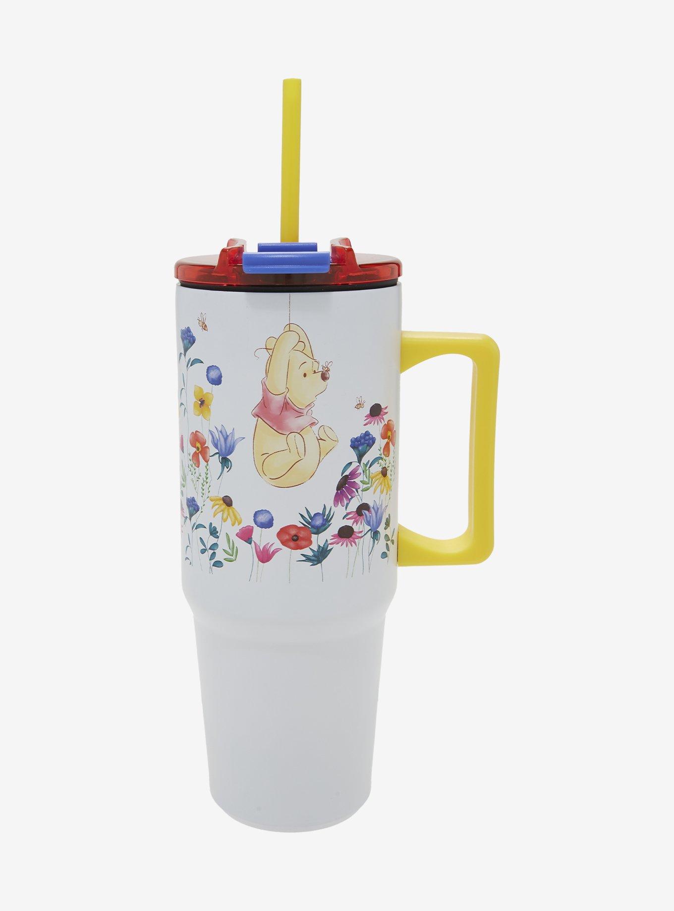 Disney Winnie the Pooh Floral Pooh Bear Straw Tumbler with Handle, , hi-res