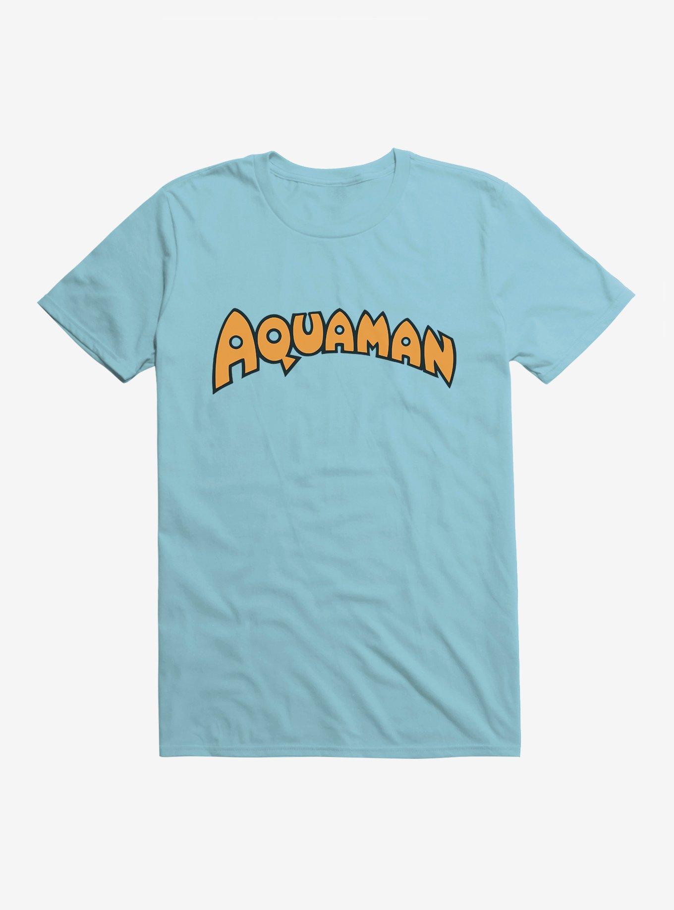 DC Comics Aquaman Vintage Silver Age Logo T-Shirt, TROPICAL BLUE, hi-res