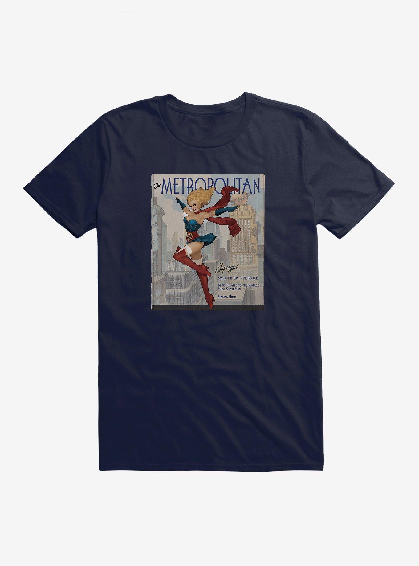 DC Comics Bombshells Supergirl Metropolitian T-Shirt, NAVY, hi-res