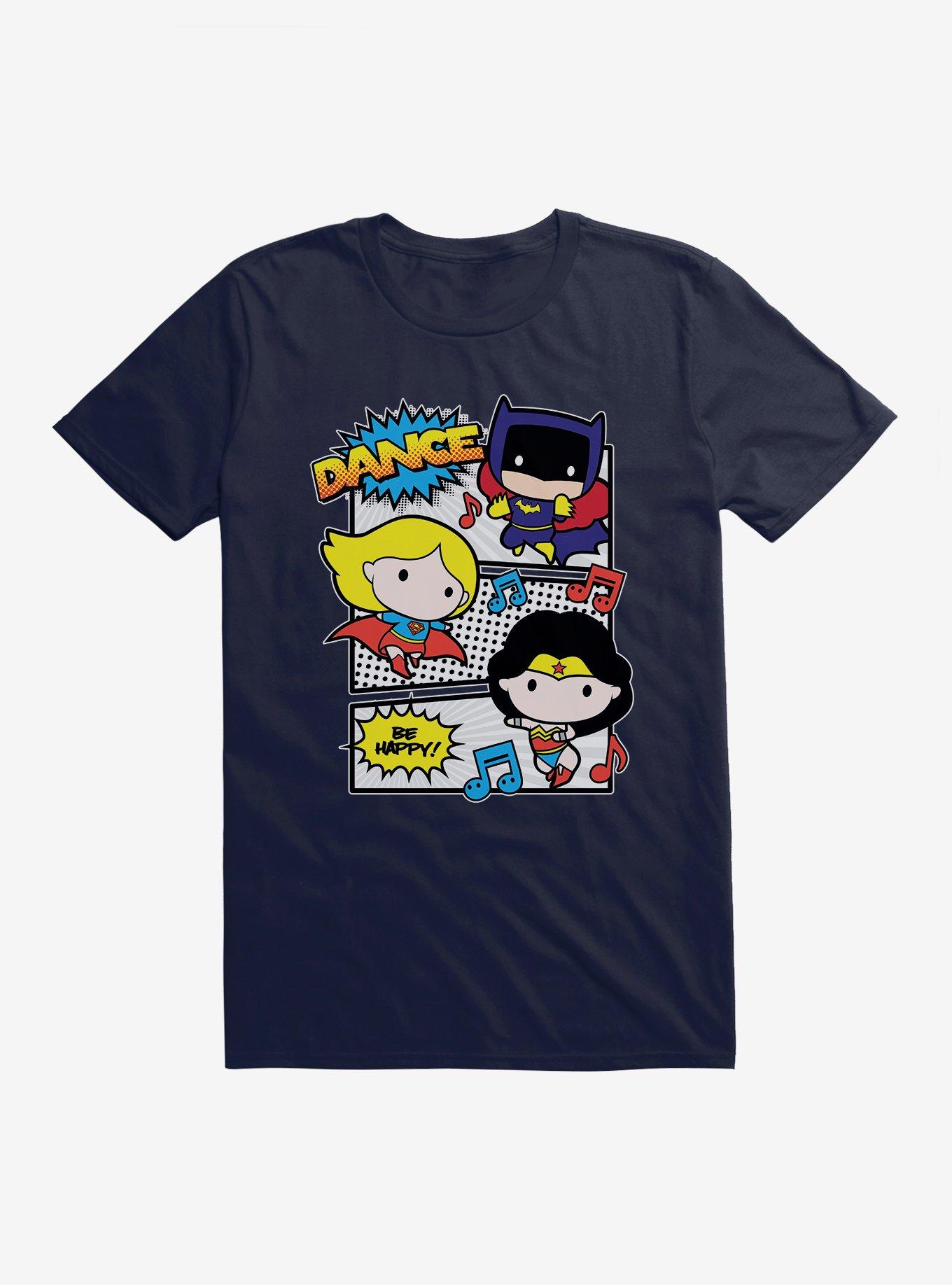 DC Comics Chibi Happy Dance Party T-Shirt, NAVY, hi-res