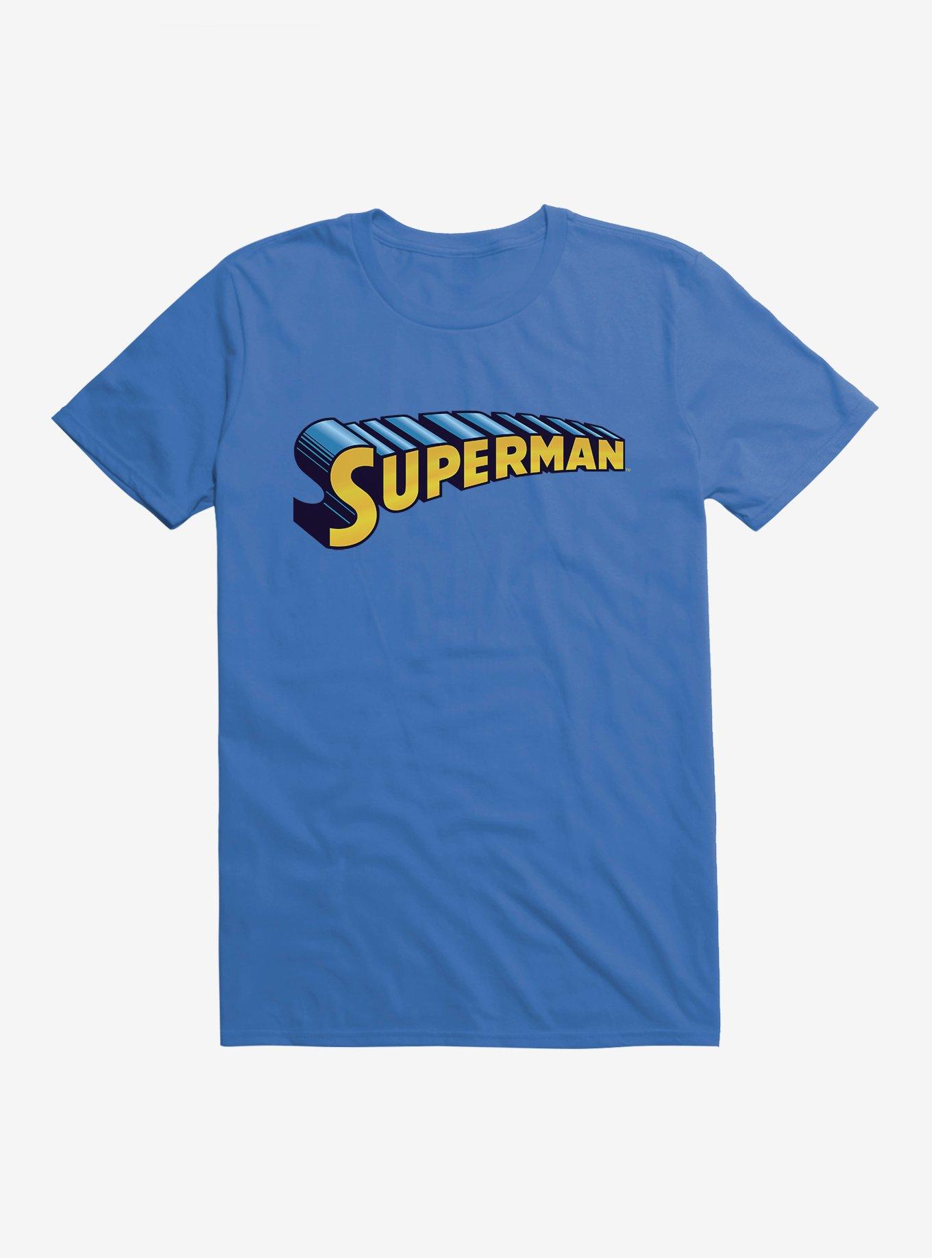 DC Comics Superman Blue 3D Logo T-Shirt, , hi-res