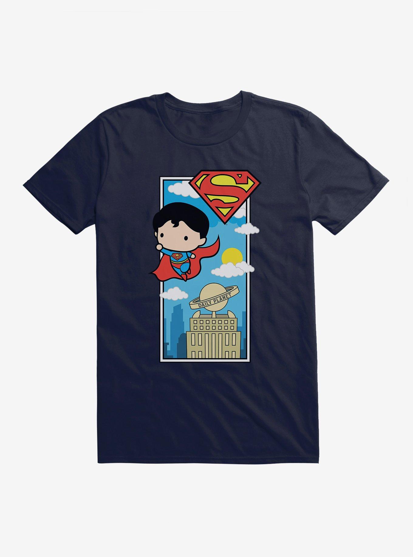 DC Comics Superman Chibi Daily Planet T-Shirt, NAVY, hi-res