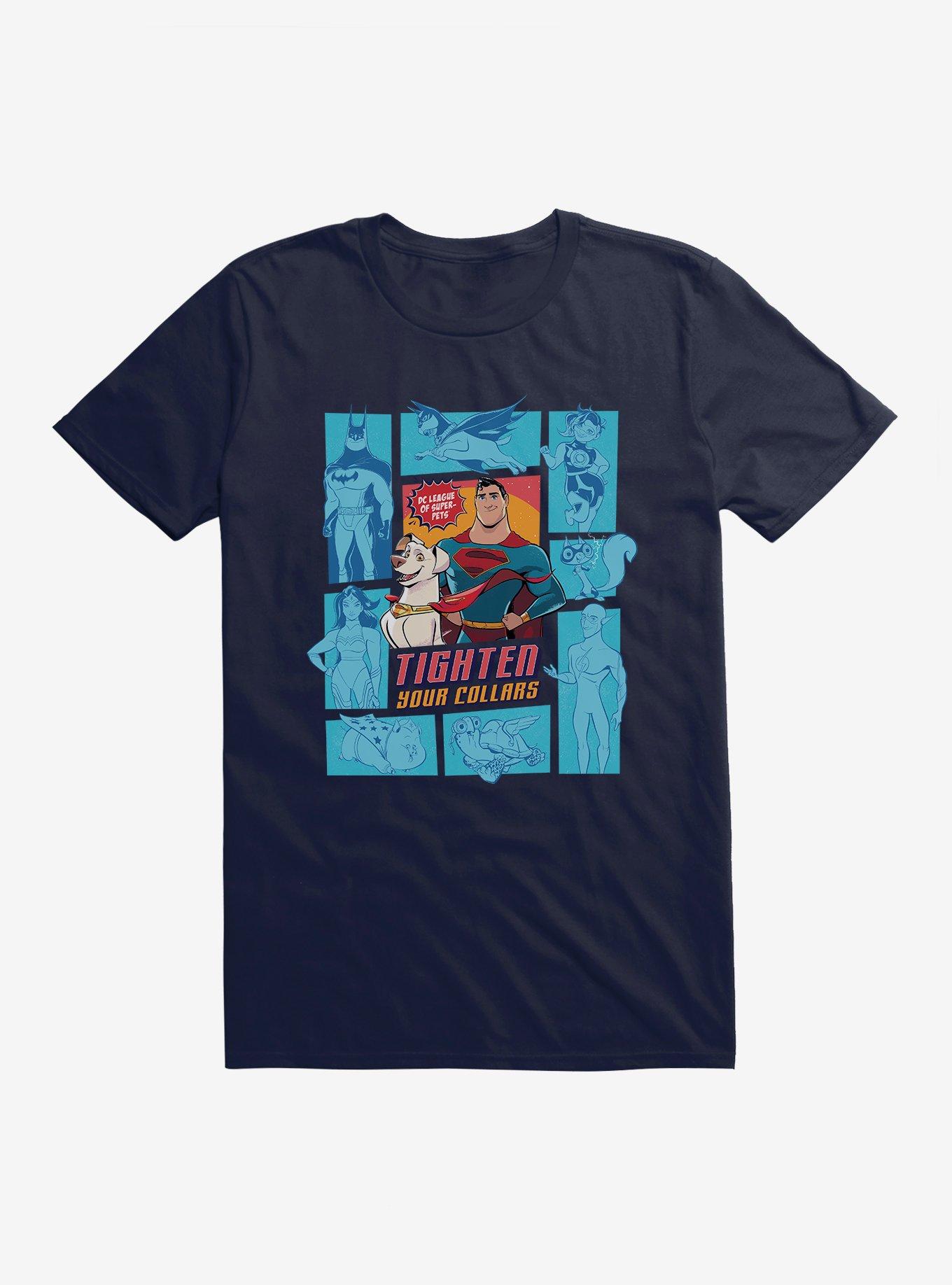 DC League Of Super-Pets Tighten Your Collars Comic Style T-Shirt, , hi-res
