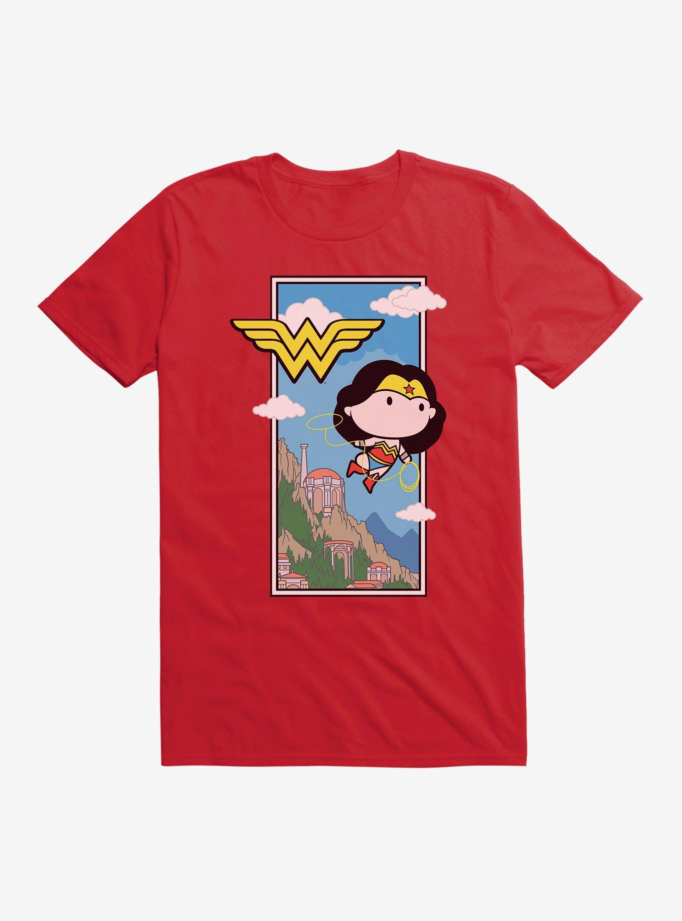 DC Comics Chibi Wonder Woman Flying Lasso T-Shirt, , hi-res