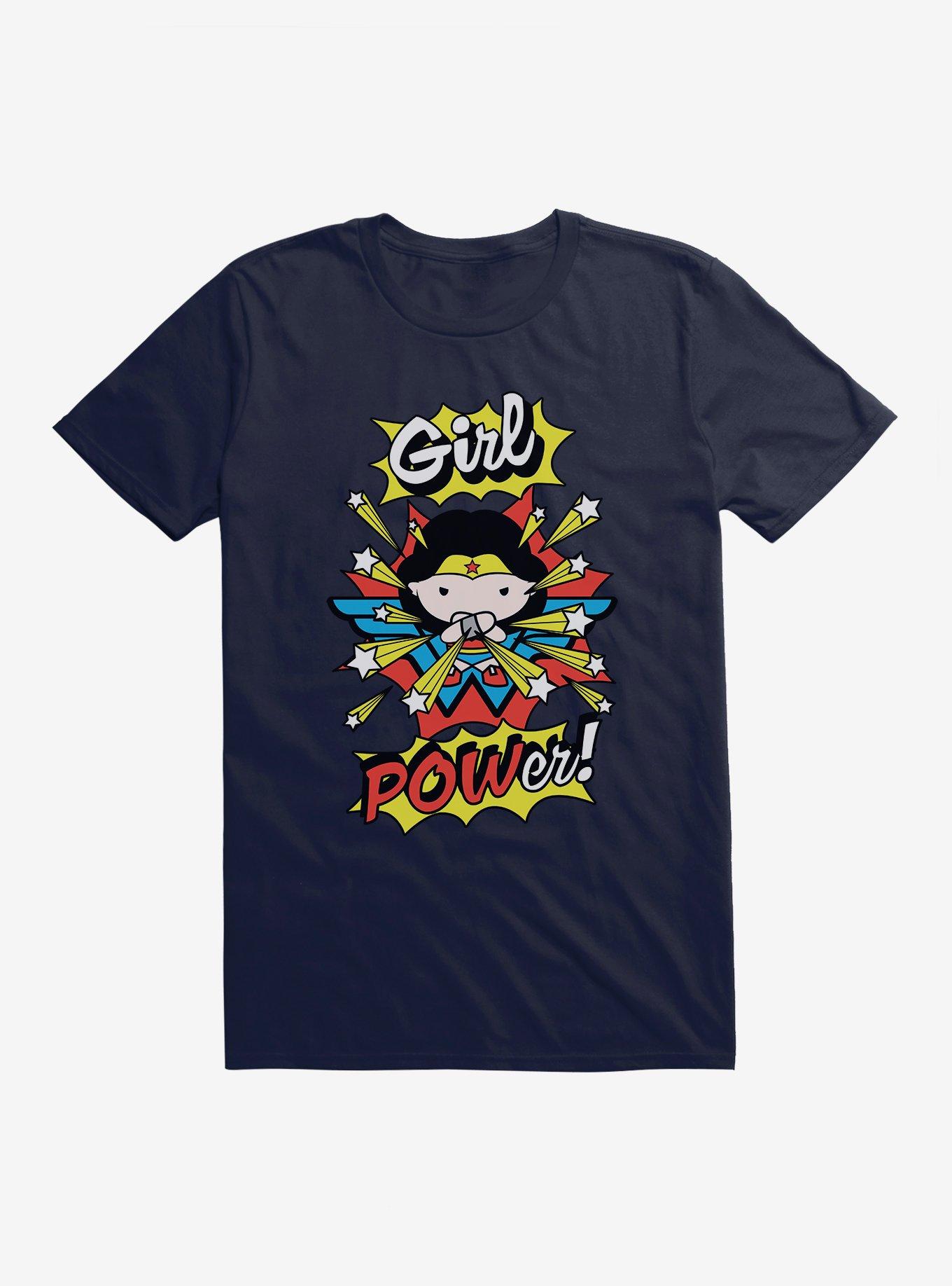 DC Comics Chibi Wonder Woman Girl Power T-Shirt, NAVY, hi-res