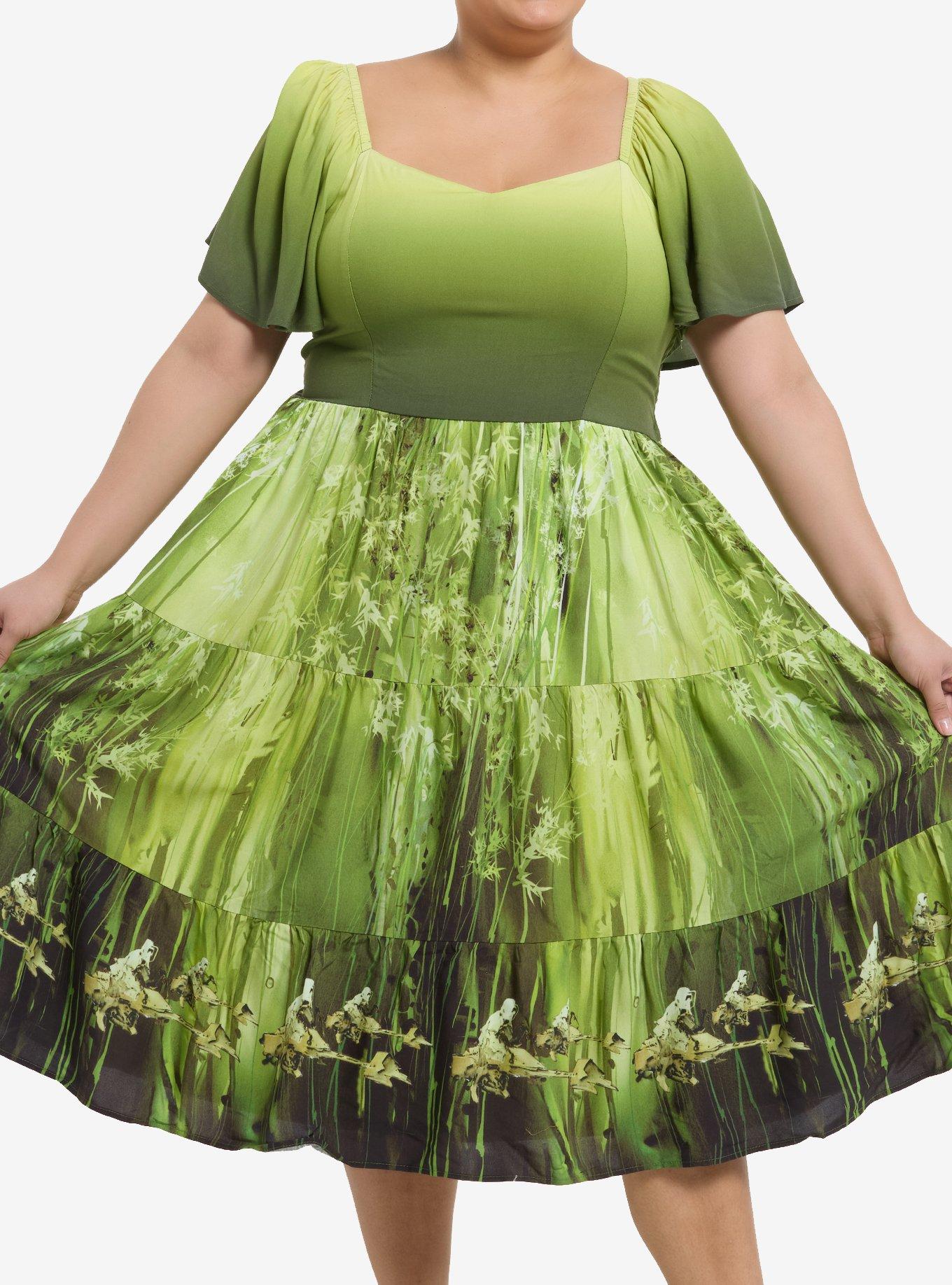 Her Universe Star Wars Endor Watercolor Dress Plus Size Her Universe Exclusive, , hi-res