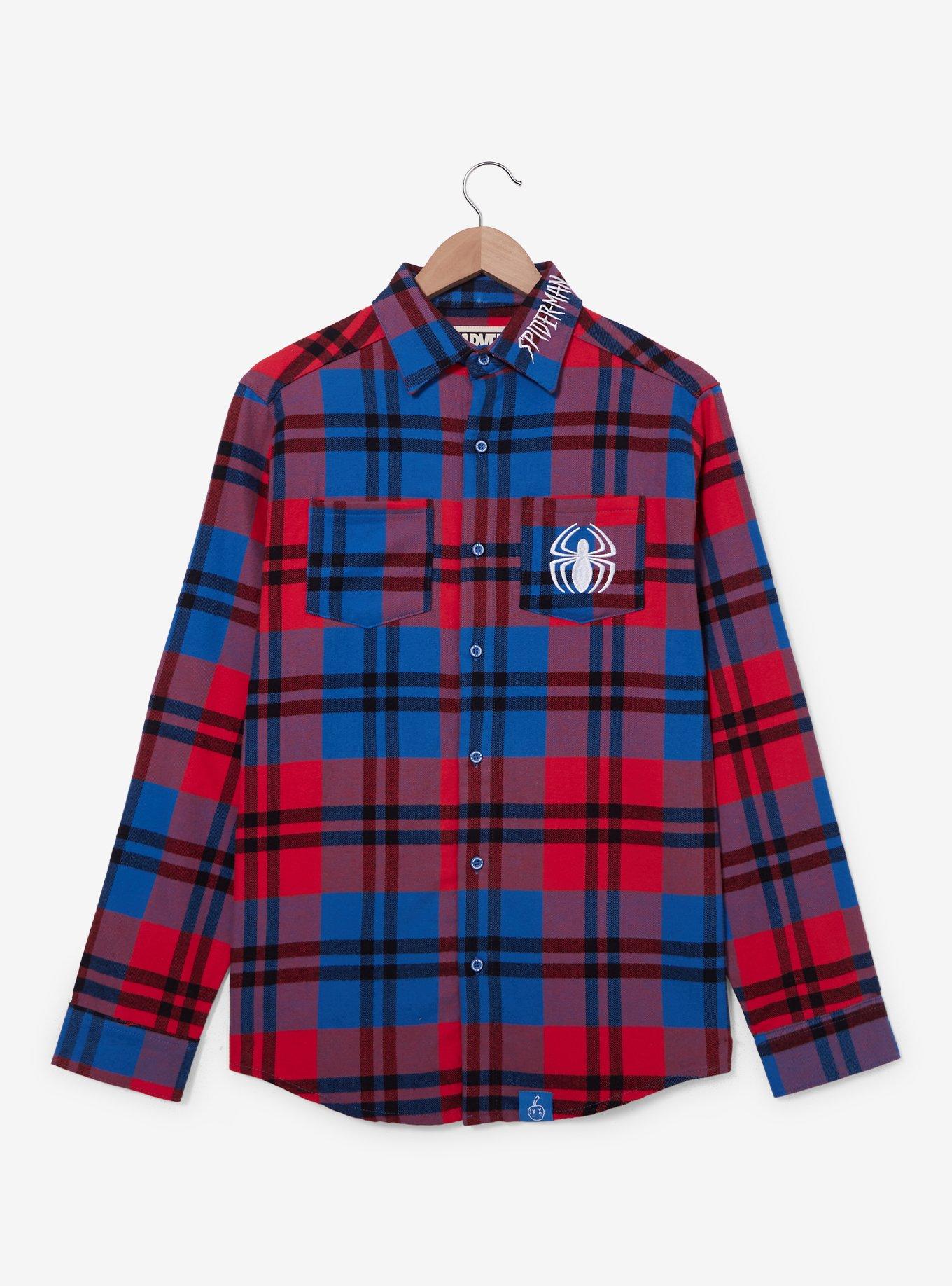 Cakeworthy Marvel Spider-Man Spider Red & Blue Flannel, , hi-res