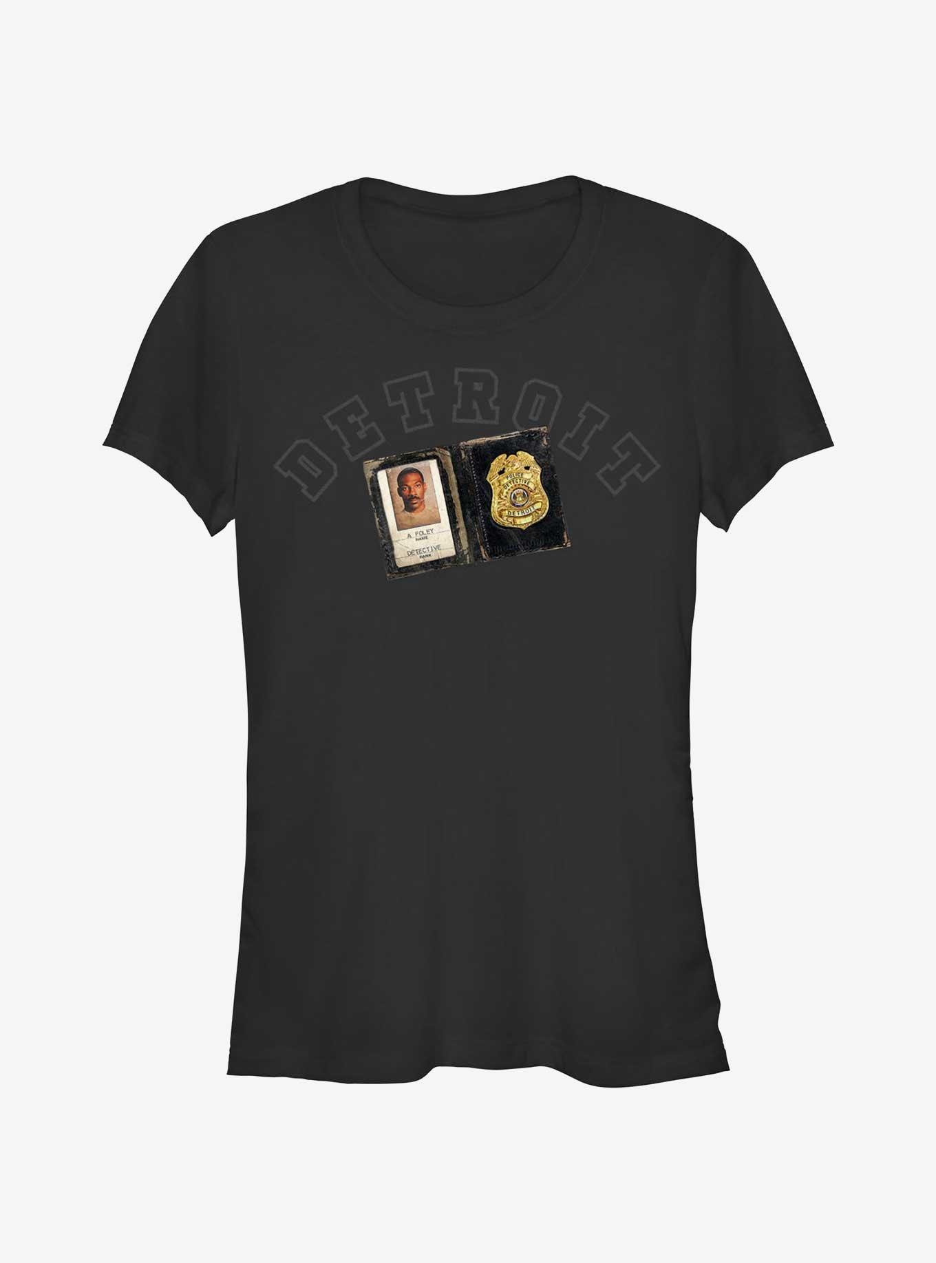 Beverly Hills Cop Detroit Badge Girls T-Shirt, BLACK, hi-res