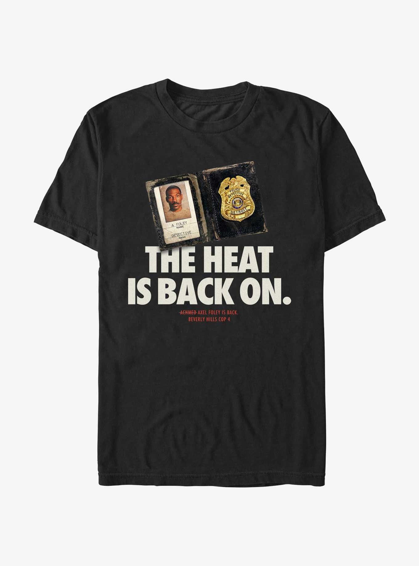 Beverly Hills Cop Heat Is Back On T-Shirt, BLACK, hi-res