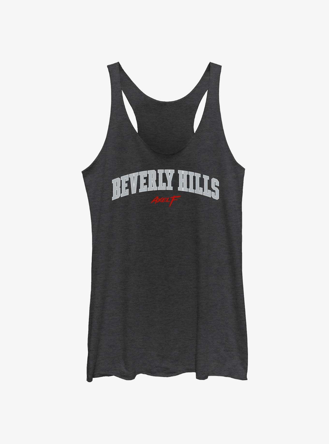 Beverly Hills Cop Collegiate Hills Girl's Tank, BLK HTR, hi-res