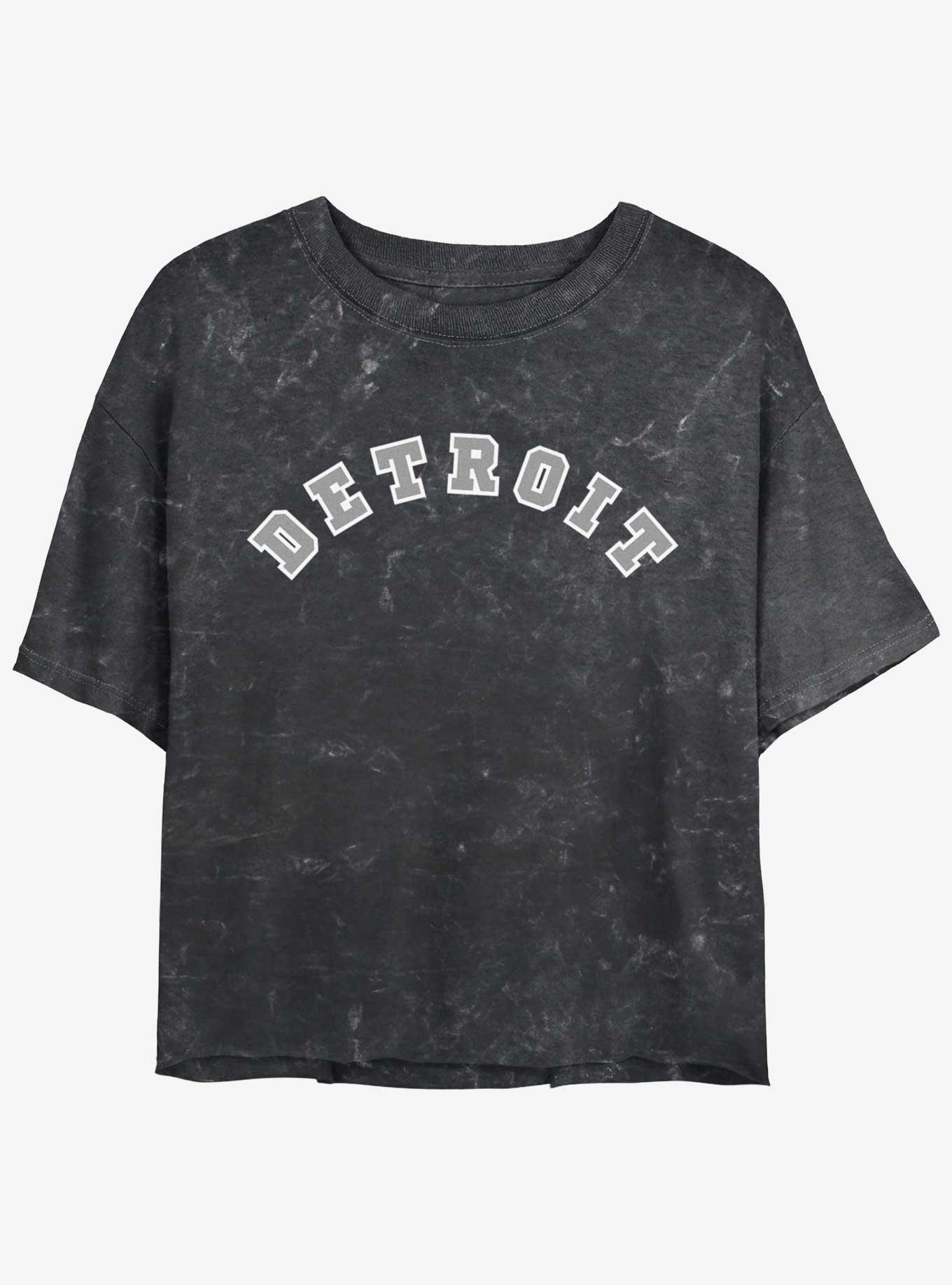 Beverly Hills Cop Detroit Womens Mineral Wash Crop T-Shirt