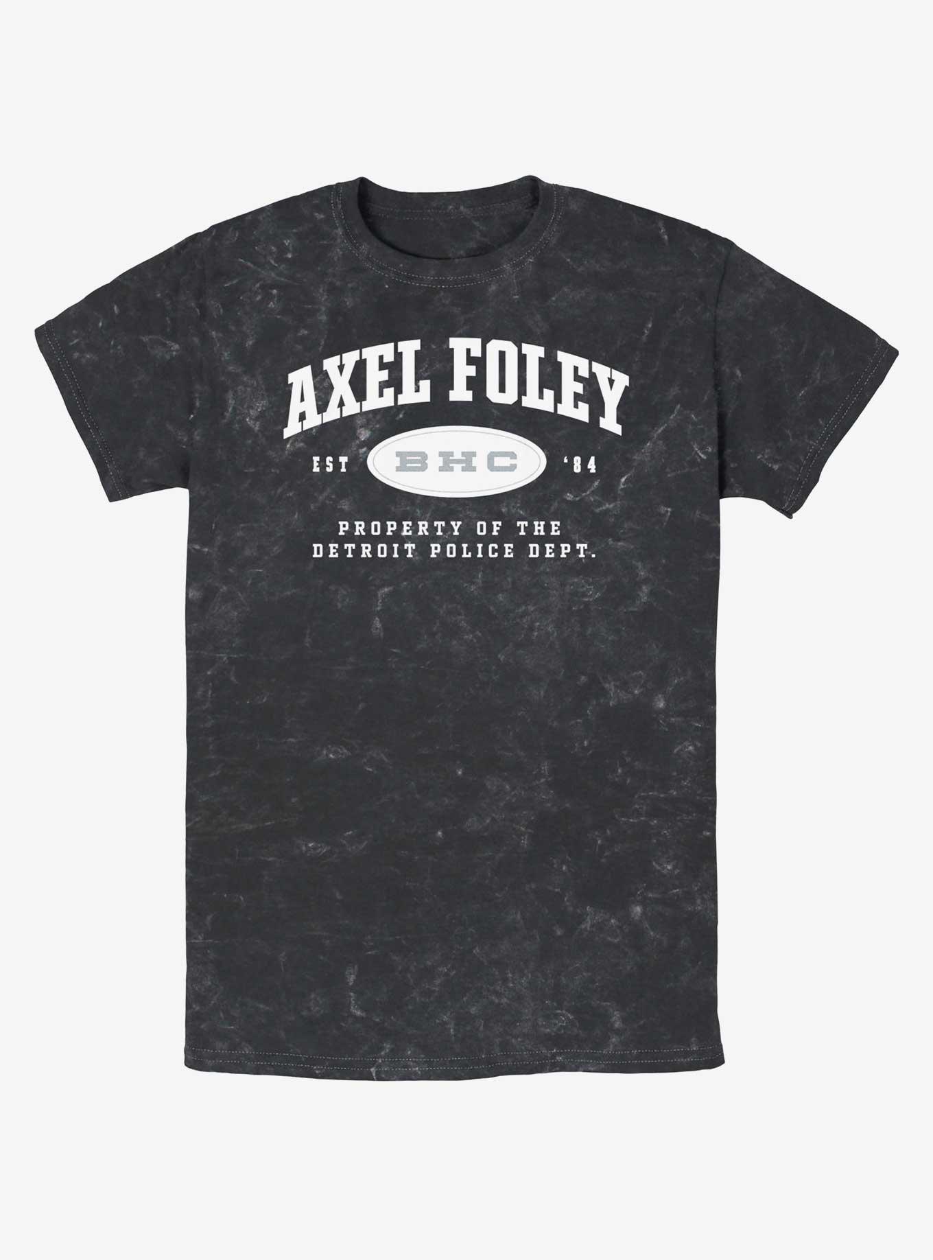 Beverly Hills Cop Axel Foley Mineral Wash T-Shirt, BLACK, hi-res