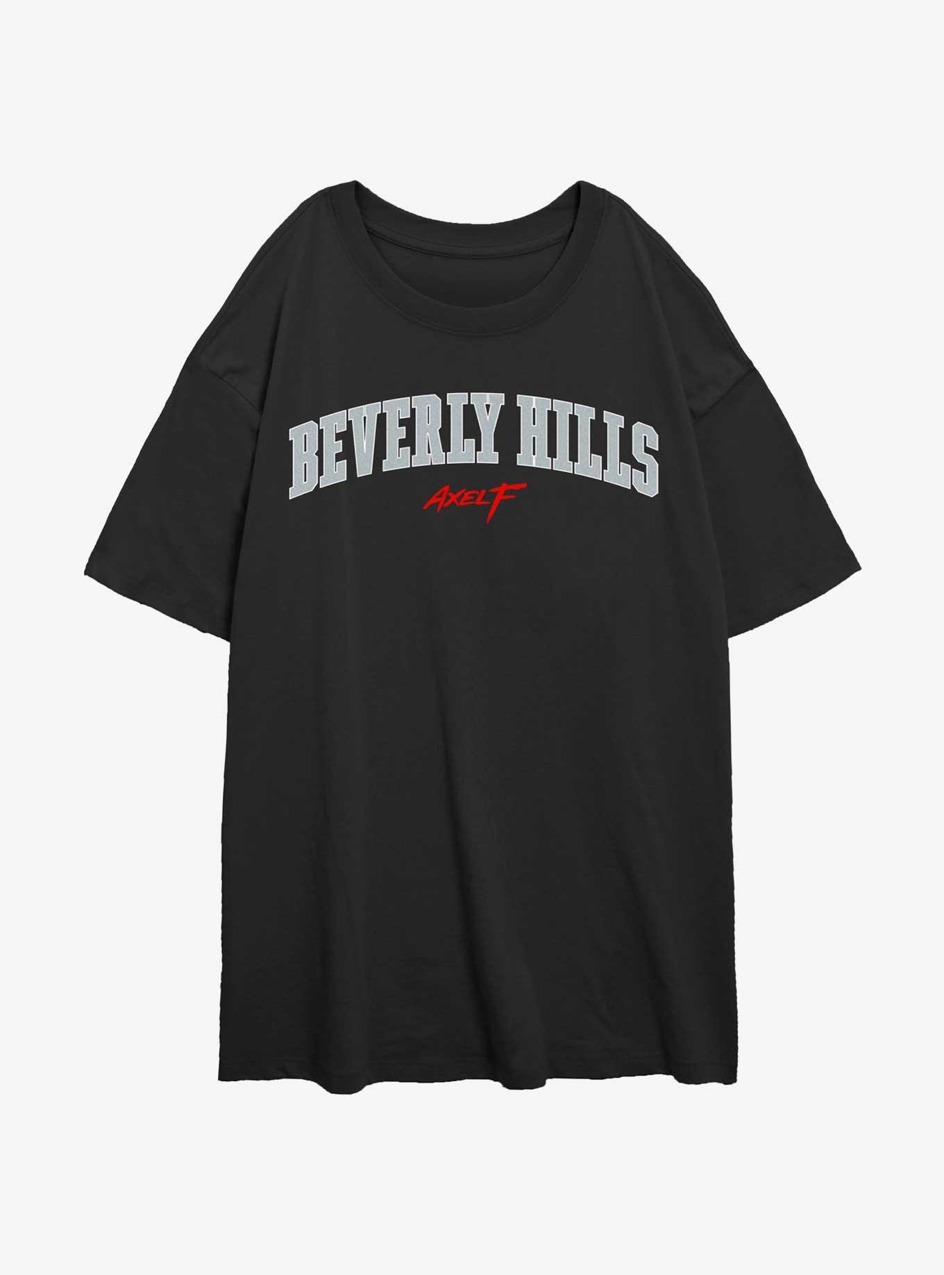 Beverly Hills Cop Collegiate Womens Oversized T-Shirt, BLACK, hi-res