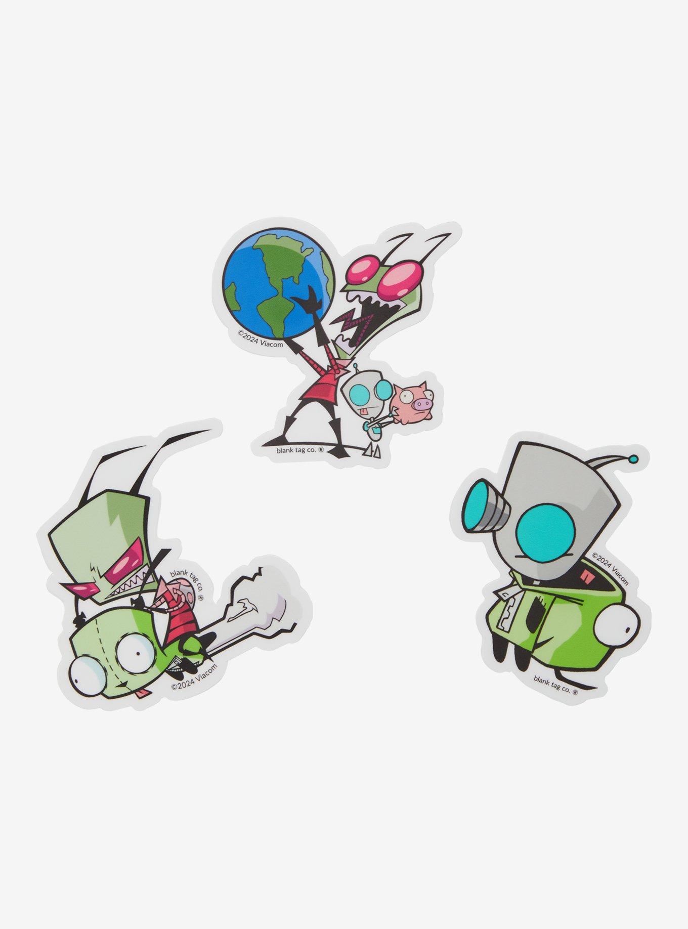 Invader Zim GIR & Zim Sticker Set, , hi-res