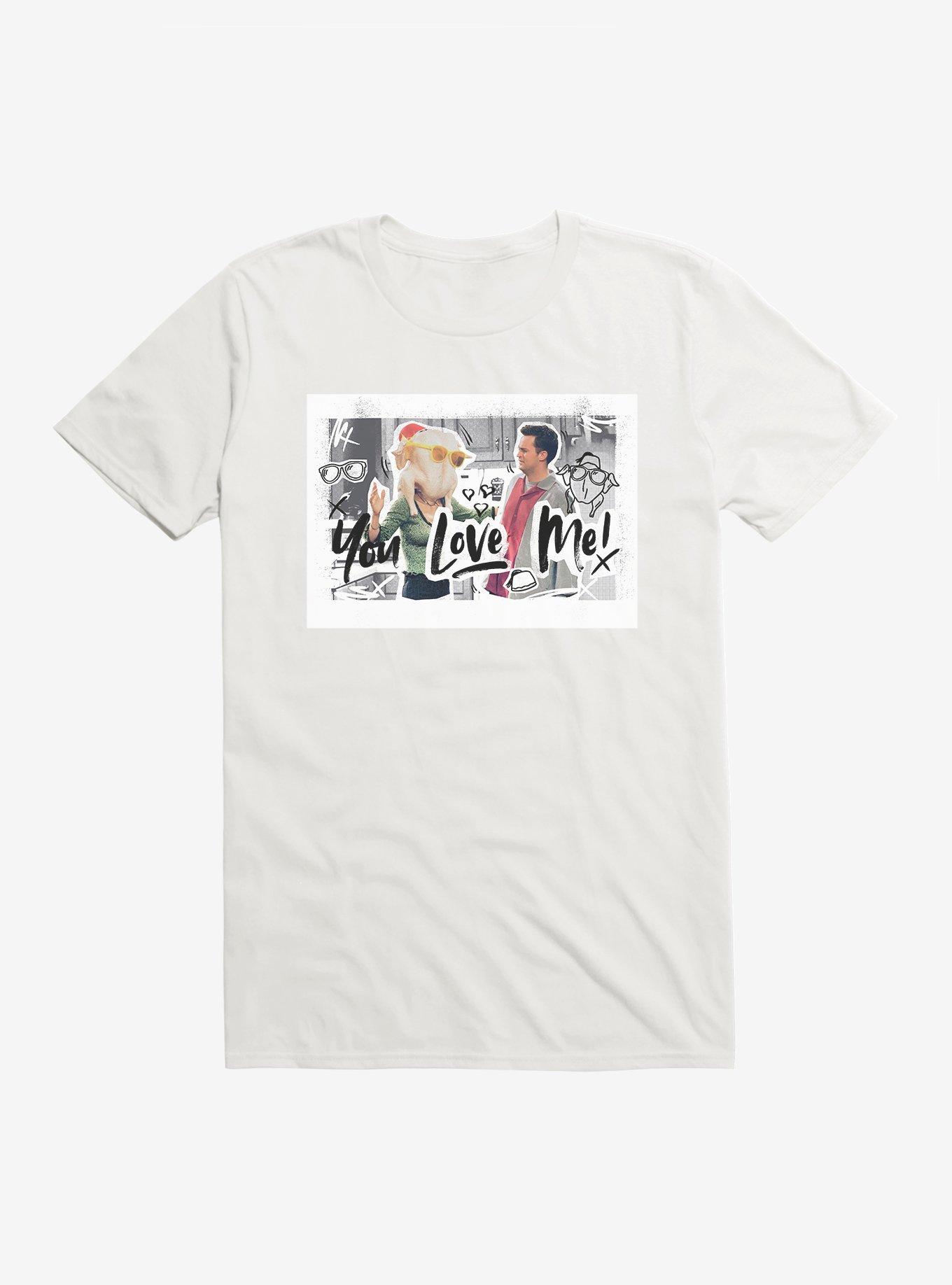 Friends Chandler Monica Turkey Love T-Shirt, WHITE, hi-res