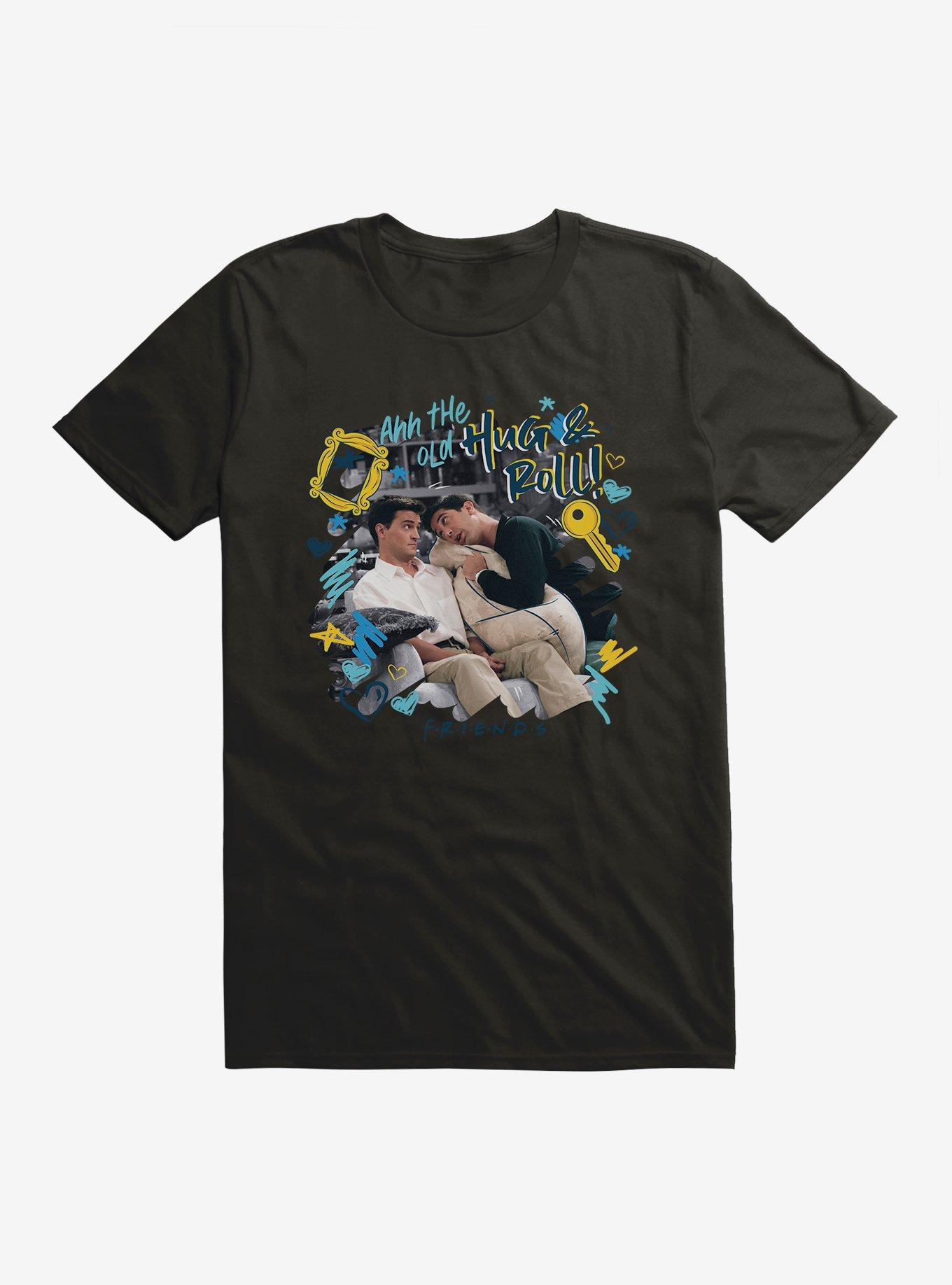 Friends Chandler Ross Hug And Roll T-Shirt, BLACK, hi-res