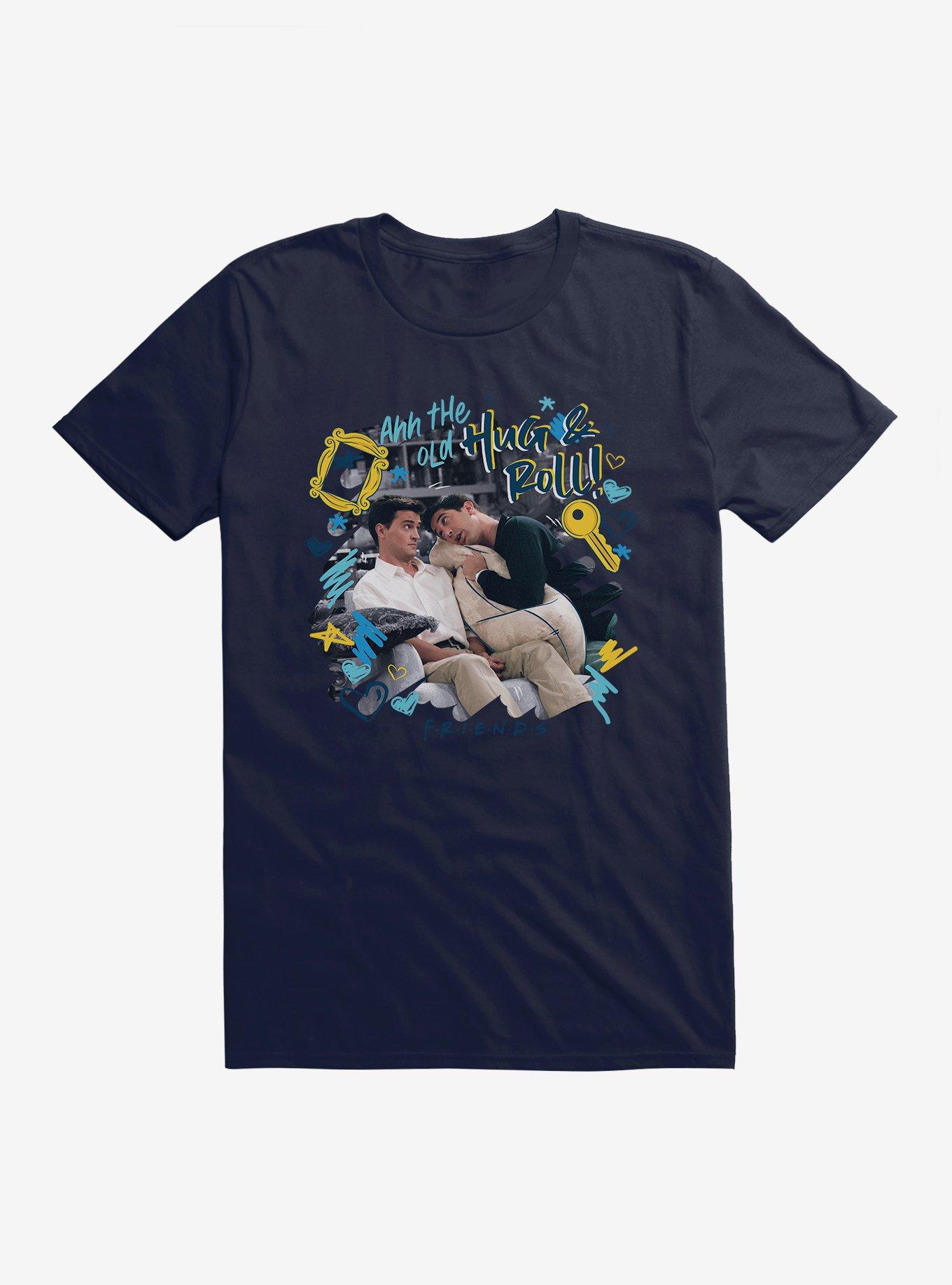 Friends Chandler Ross Hug And Roll T-Shirt, NAVY, hi-res