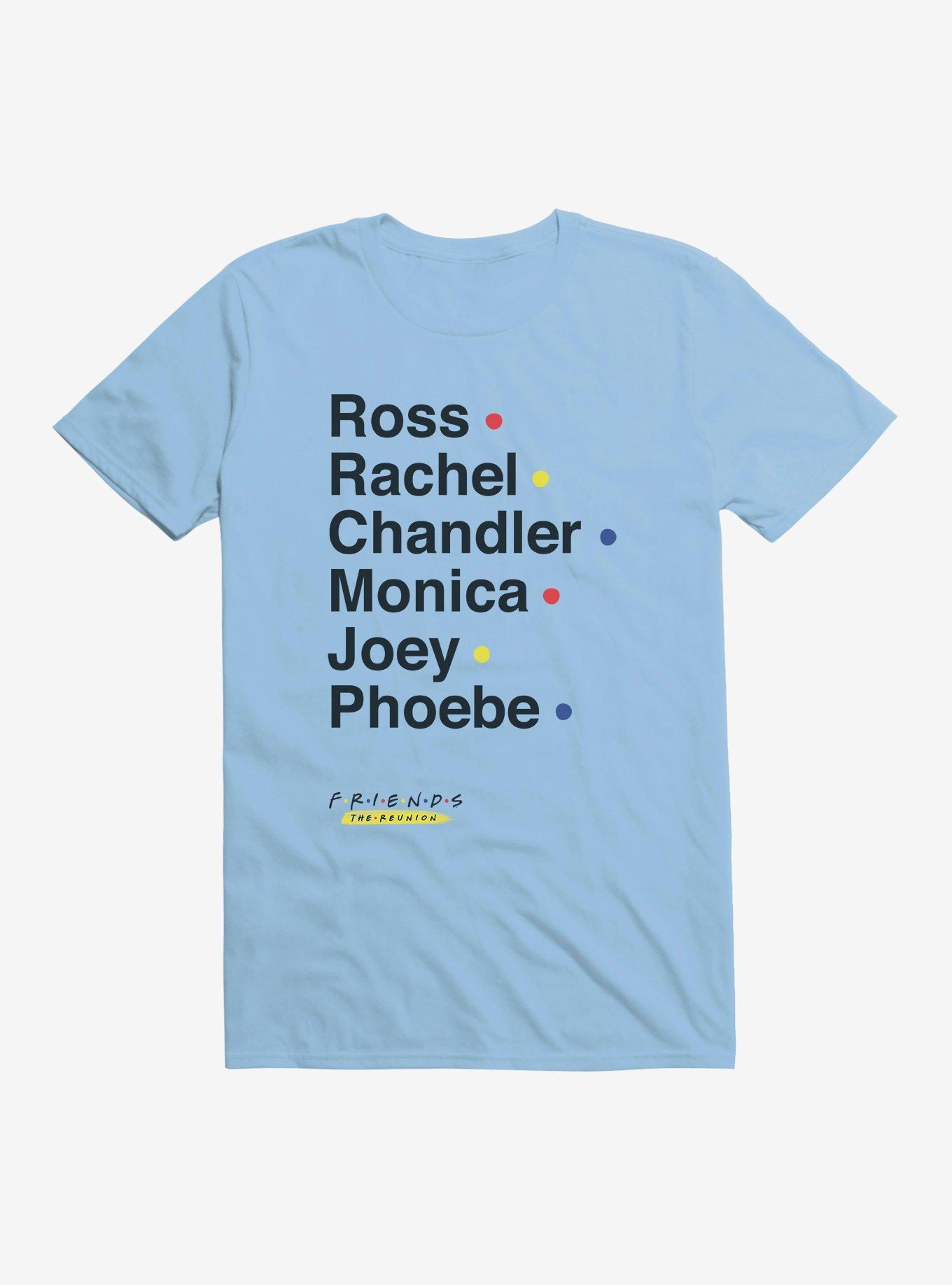Friends Character Names List T-Shirt, LIGHT BLUE, hi-res