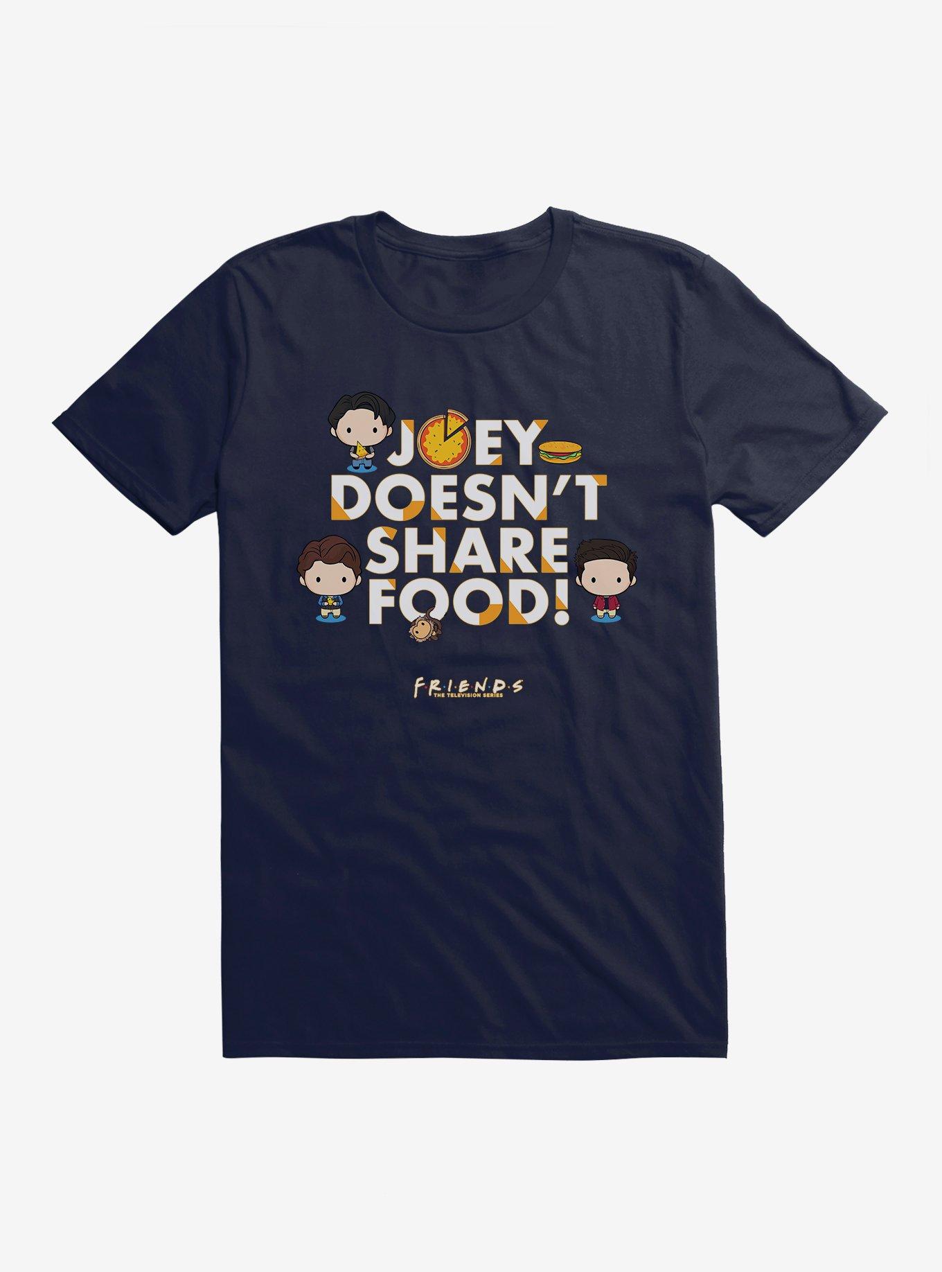 Friends Joey Doesn't Share Food T-Shirt, NAVY, hi-res