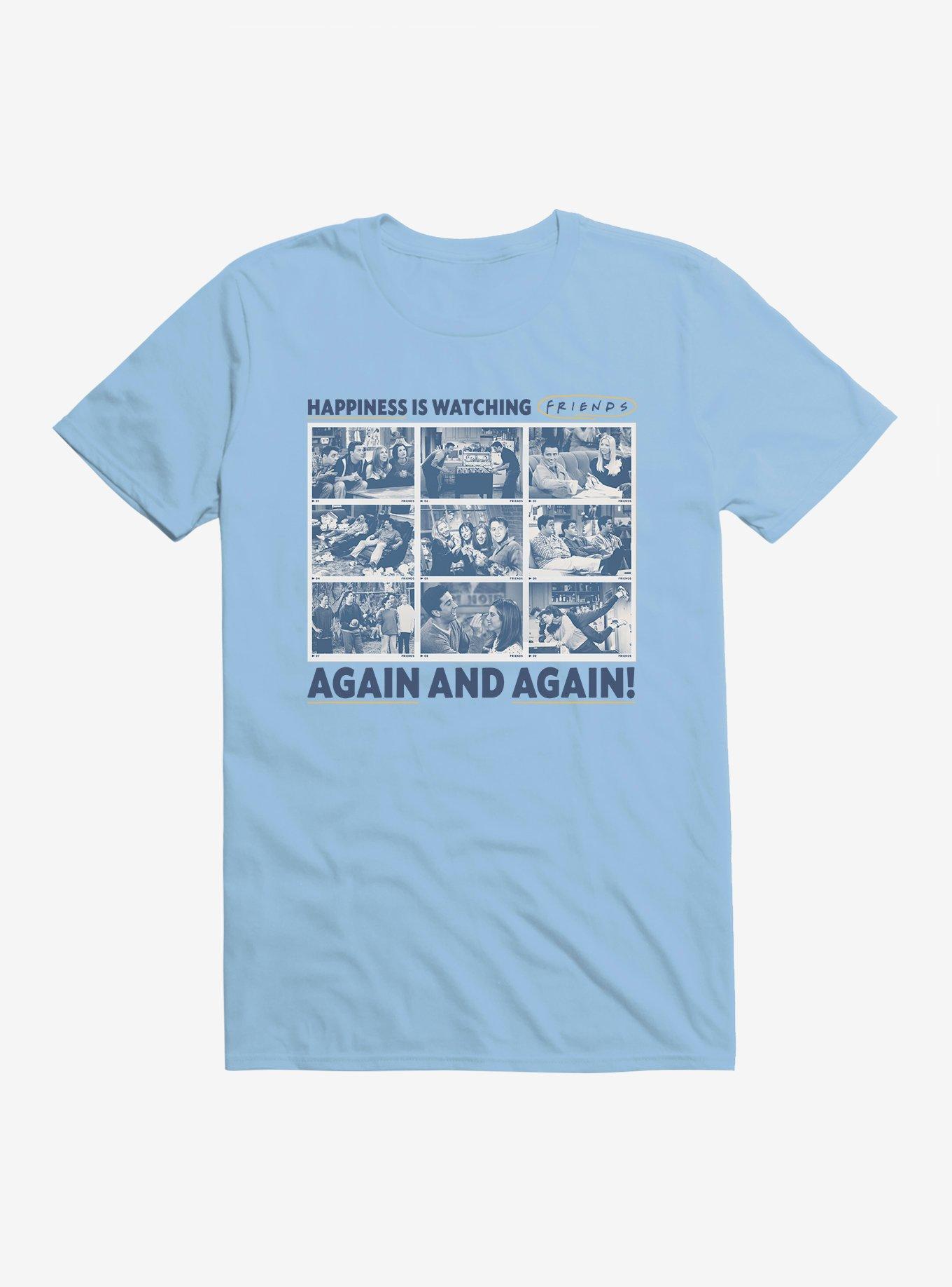 Friends Rewatching Happiness T-Shirt, LIGHT BLUE, hi-res