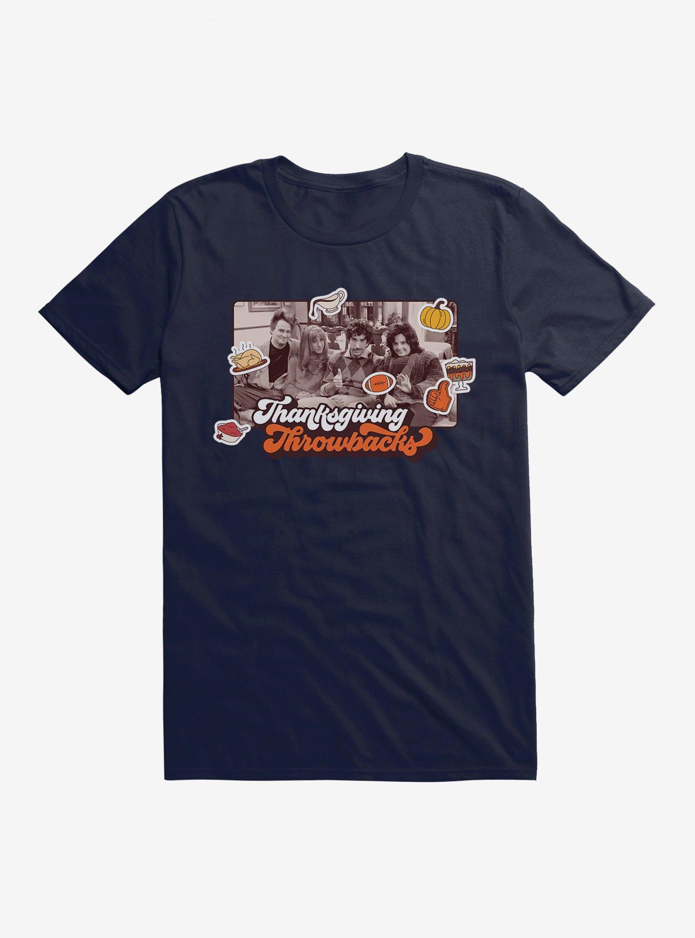 Friends Thanksgiving Throwbacks T-Shirt, NAVY, hi-res