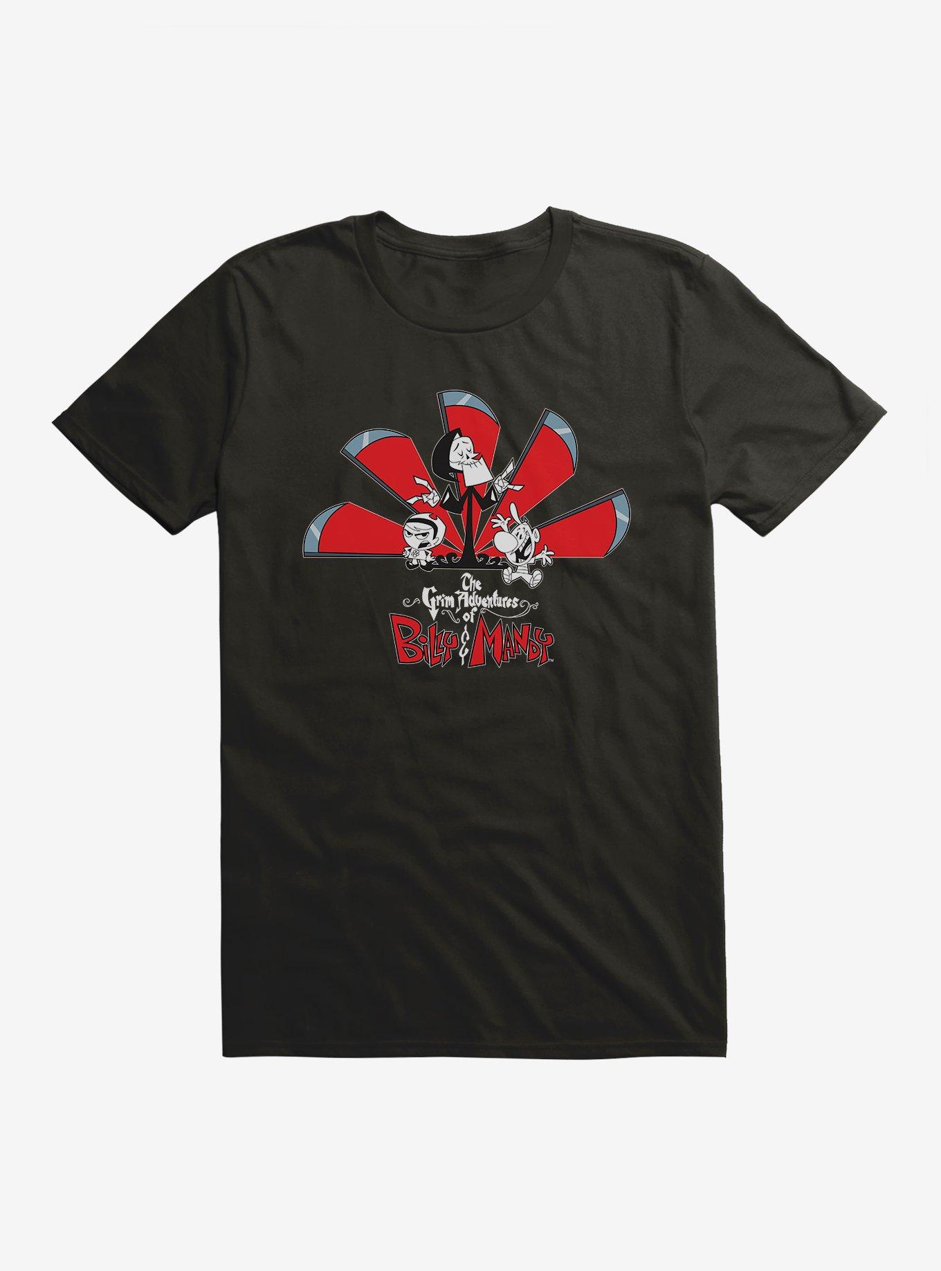 Grim Adventures Of Billy And Mandy Peacock Spoof Logo T-Shirt