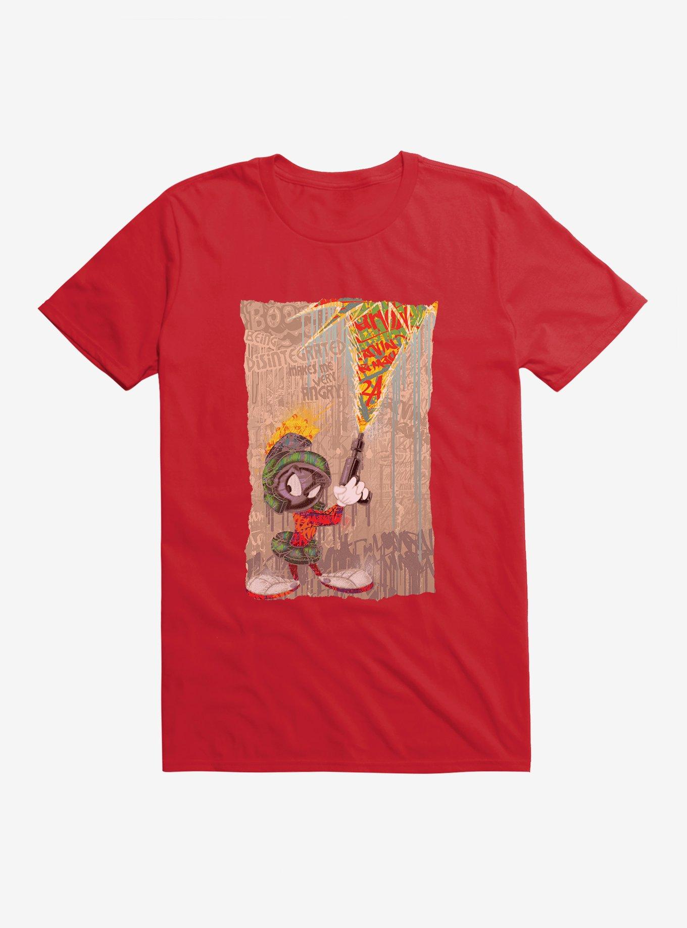 Looney Tunes Marvin The Martian Mania T-Shirt, RED, hi-res
