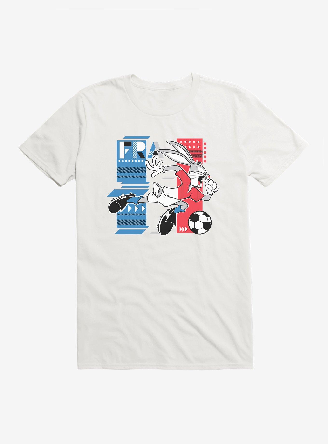 Looney Tunes Bugs Bunny Football France T-Shirt, WHITE, hi-res