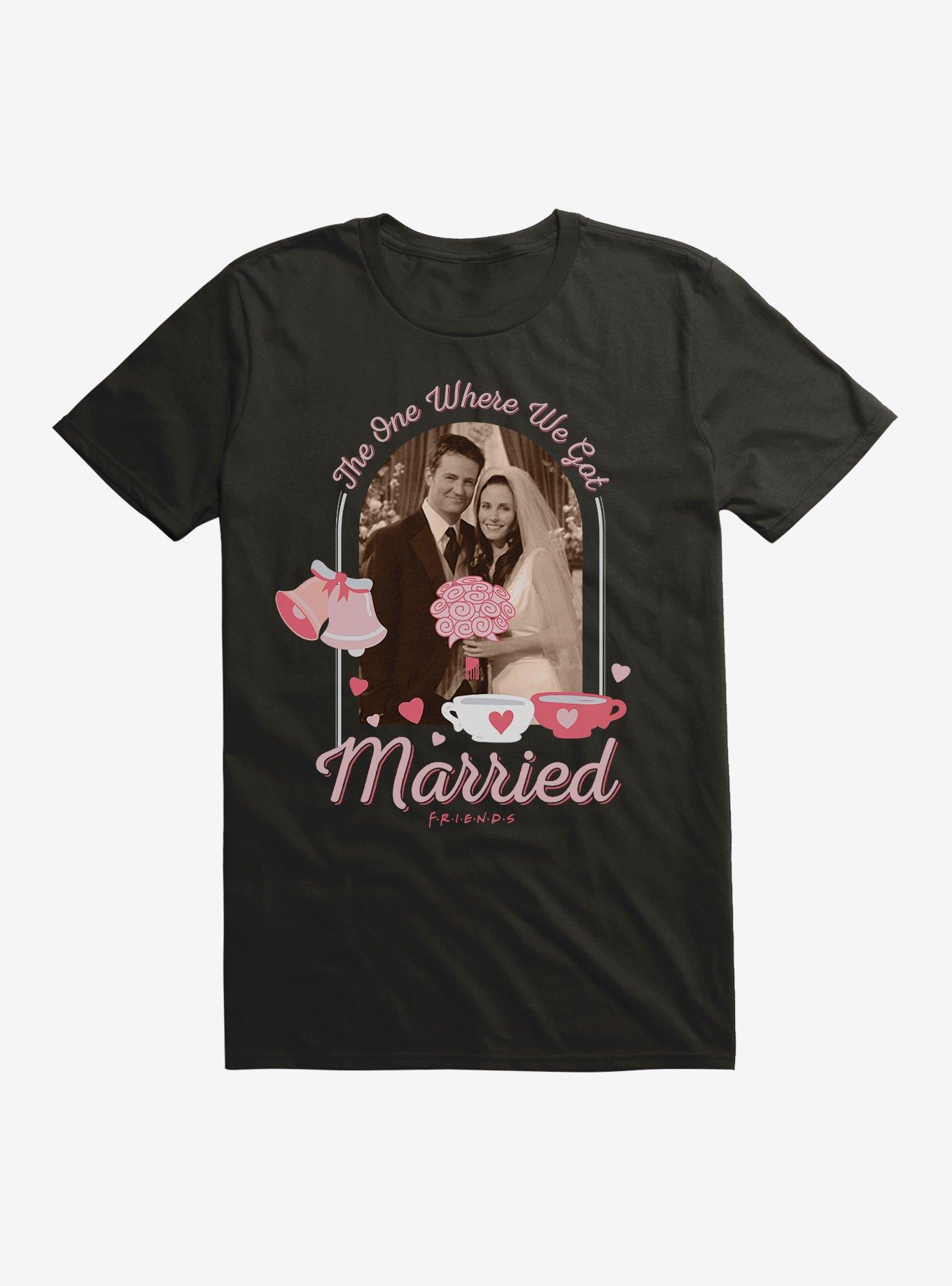 Friends The One Where We Got Married T-Shirt, BLACK, hi-res